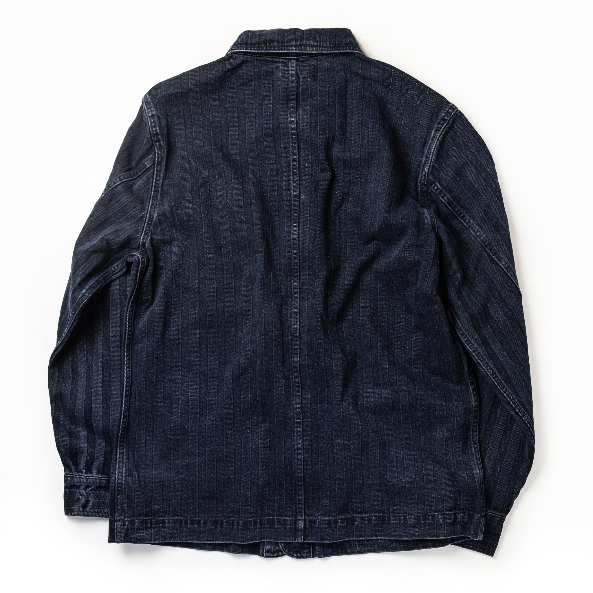 The Ojai Jacket in Washed Indigo Herringbone - Image 10