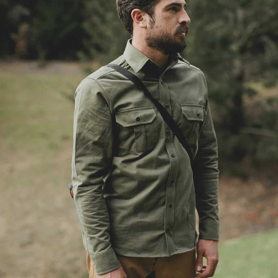Olive Twill Highlands Shirt - Image 2