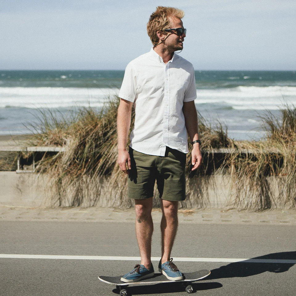 Traveler Shorts in Olive Twill - Image 3