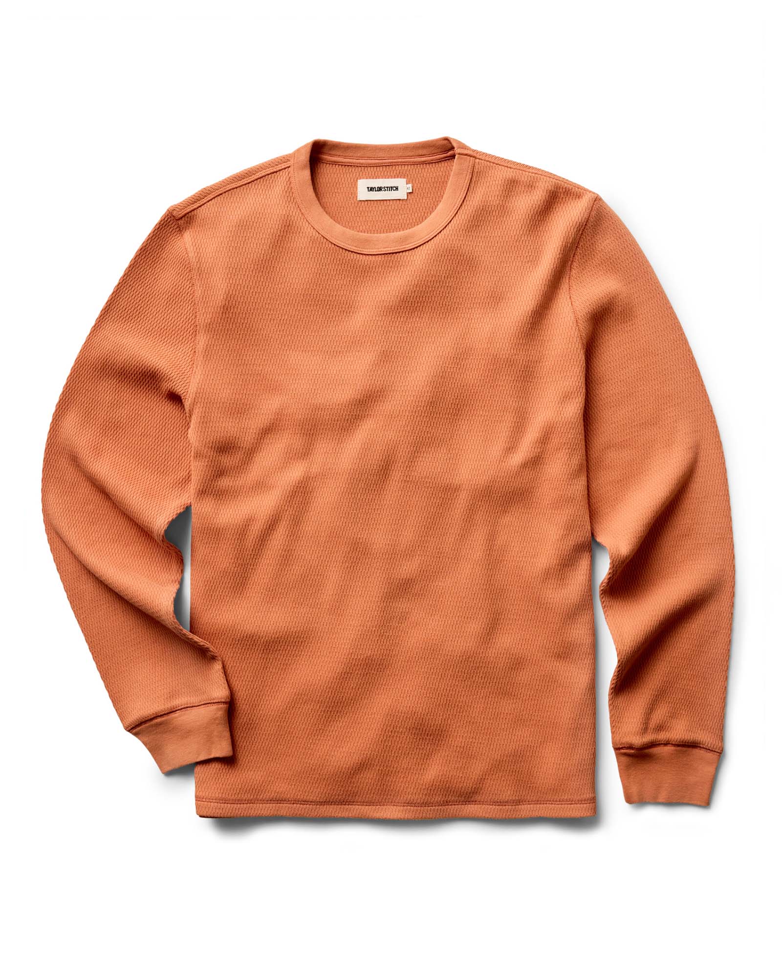 The Organic Cotton Crew in Summit Orange Waffle