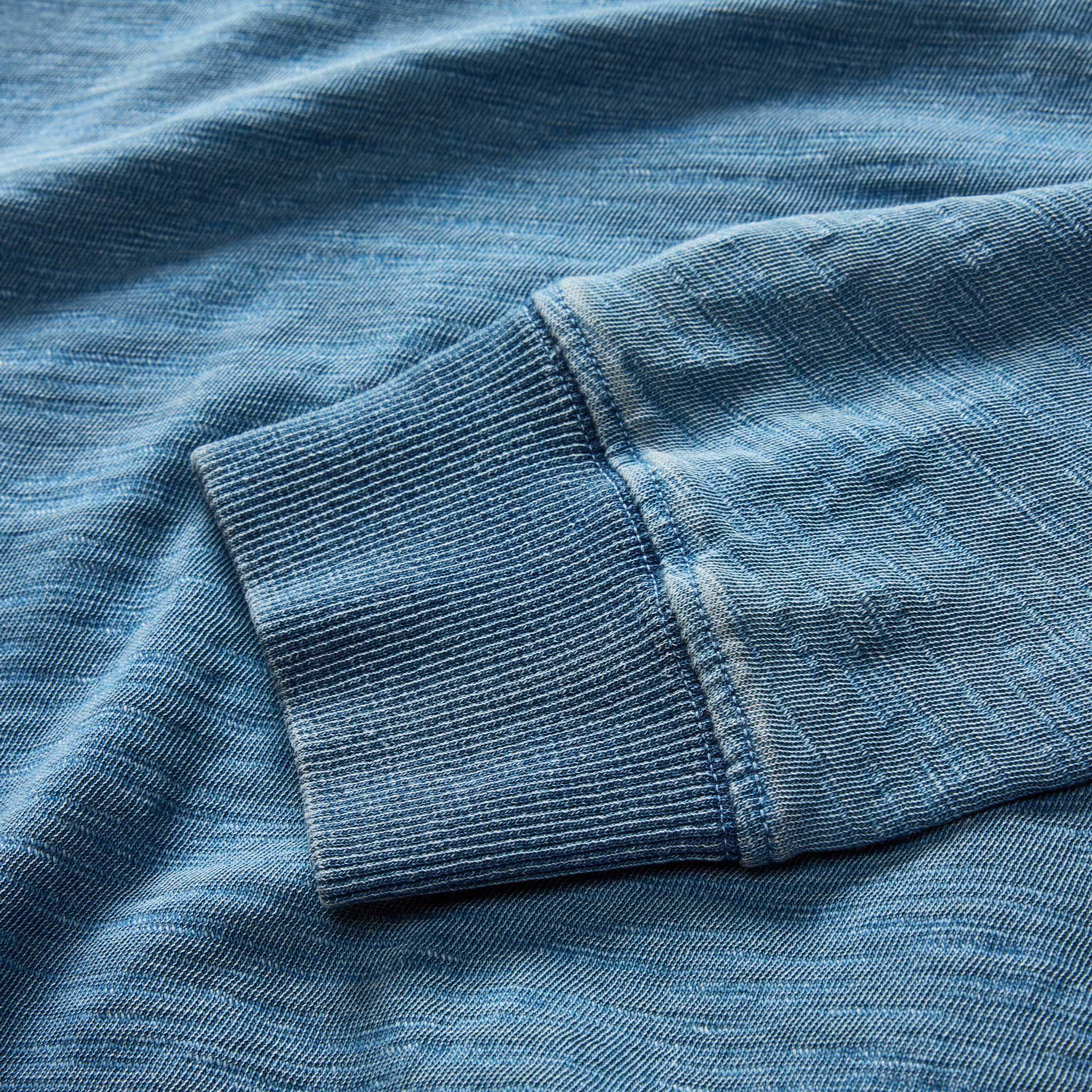The Organic Cotton Henley in Washed Indigo - Image 5