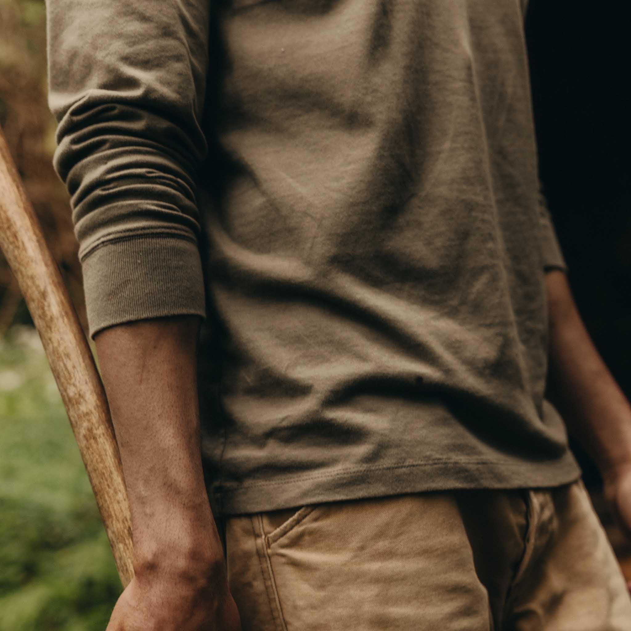 The Organic Cotton Henley in Sage - Image 3