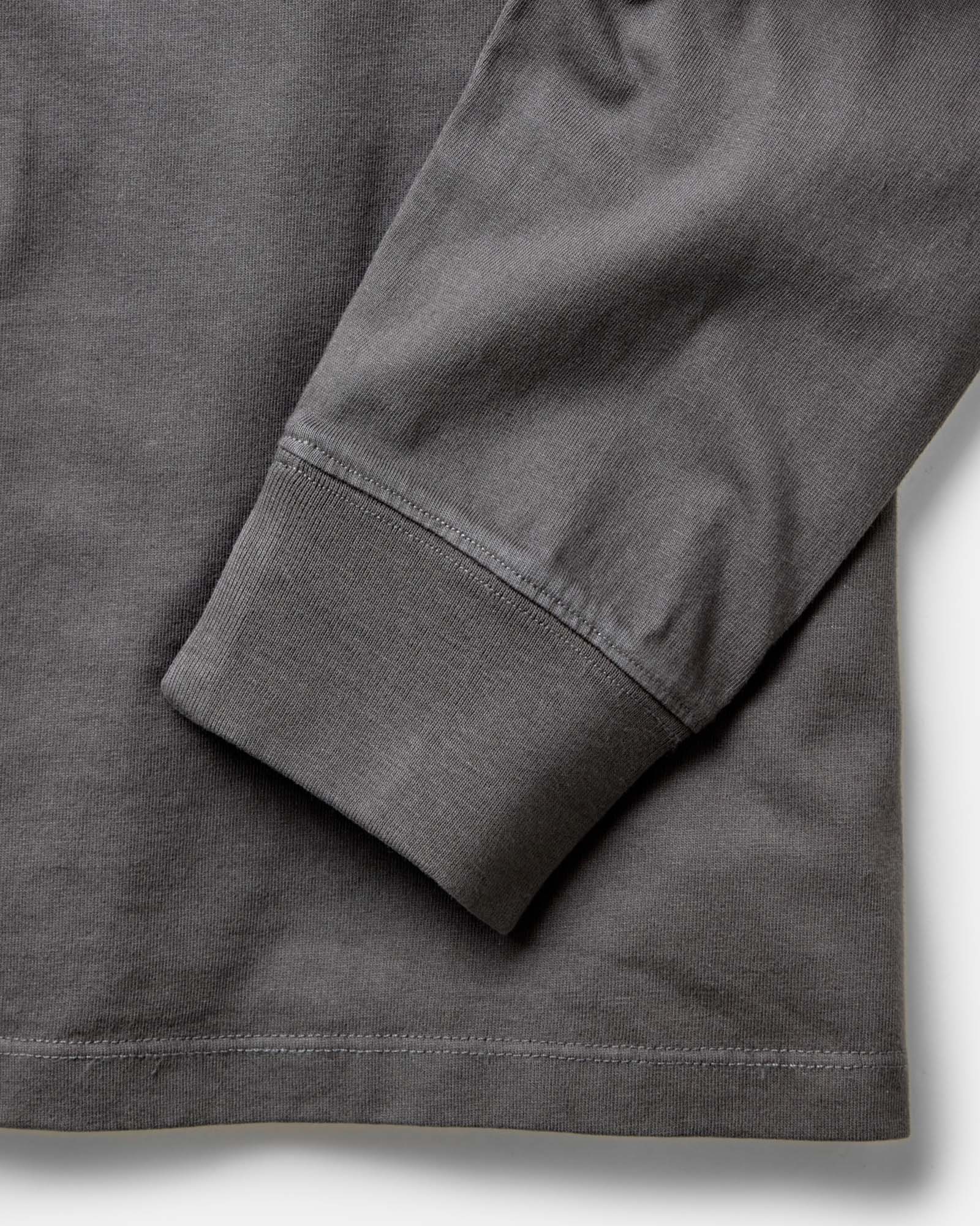 The Organic Cotton Long Sleeve Tee in Faded Black - Image 5