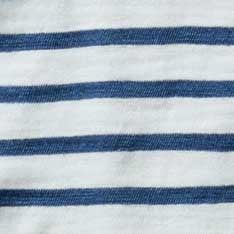 The Organic Cotton Long Sleeve Tee in Indigo Stripe - Image 9