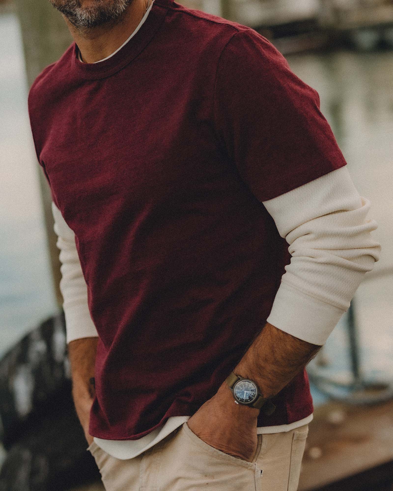 The Organic Cotton Shop Tee in Dried Cherry Twist - Image 3