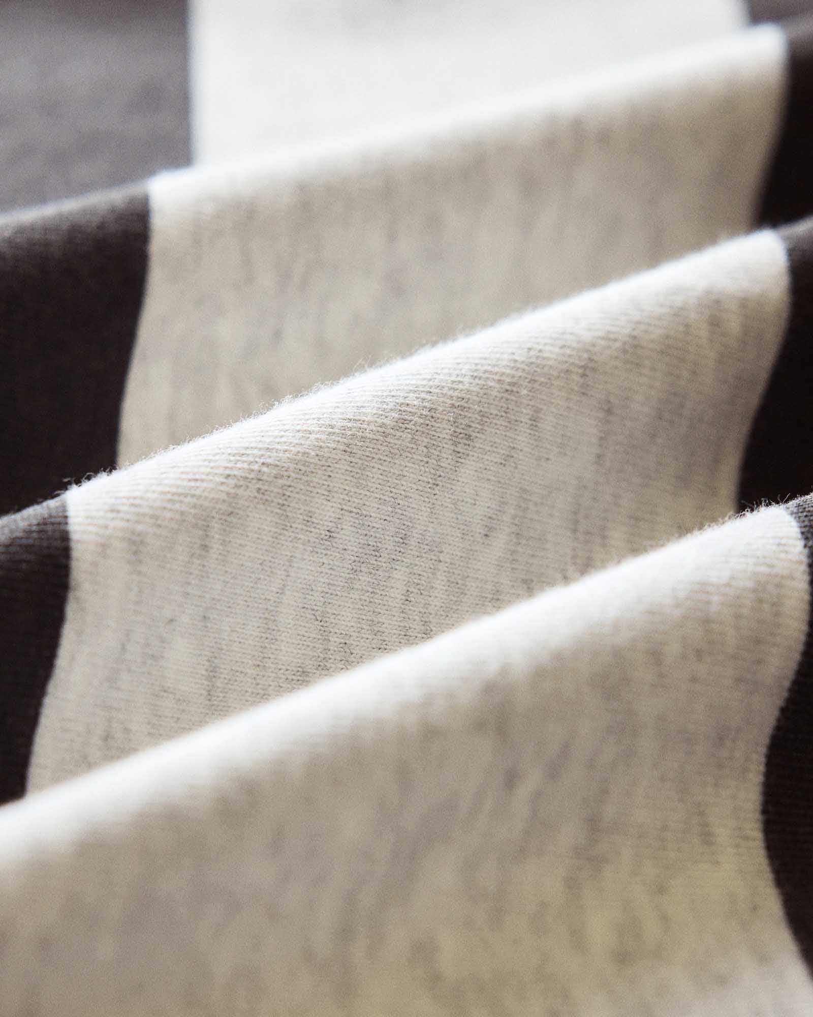 The Organic Cotton Shop Tee in Faded Black Stripe - Image 6