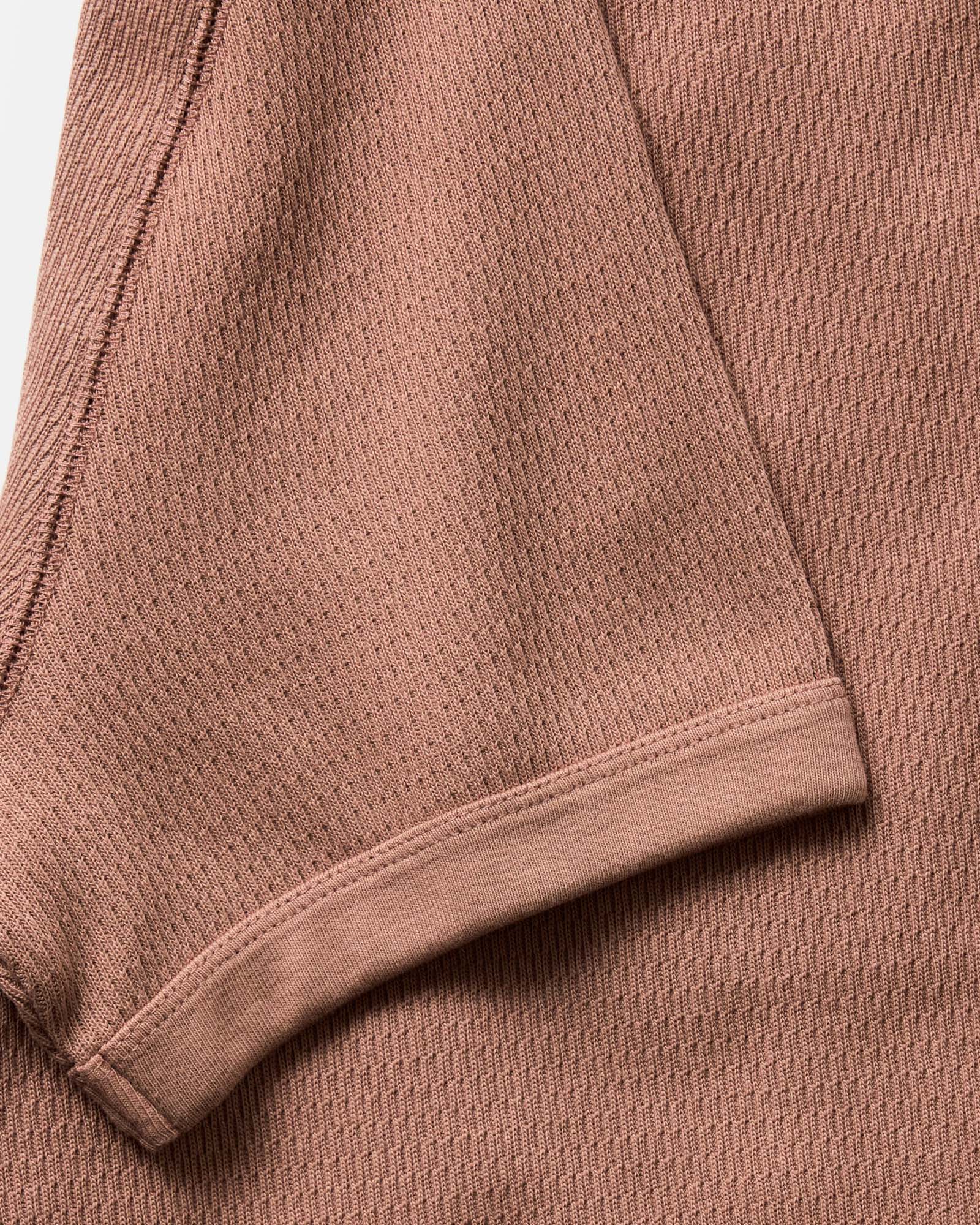 The Organic Cotton Short Sleeve Crew in Faded Brick Waffle - Image 5