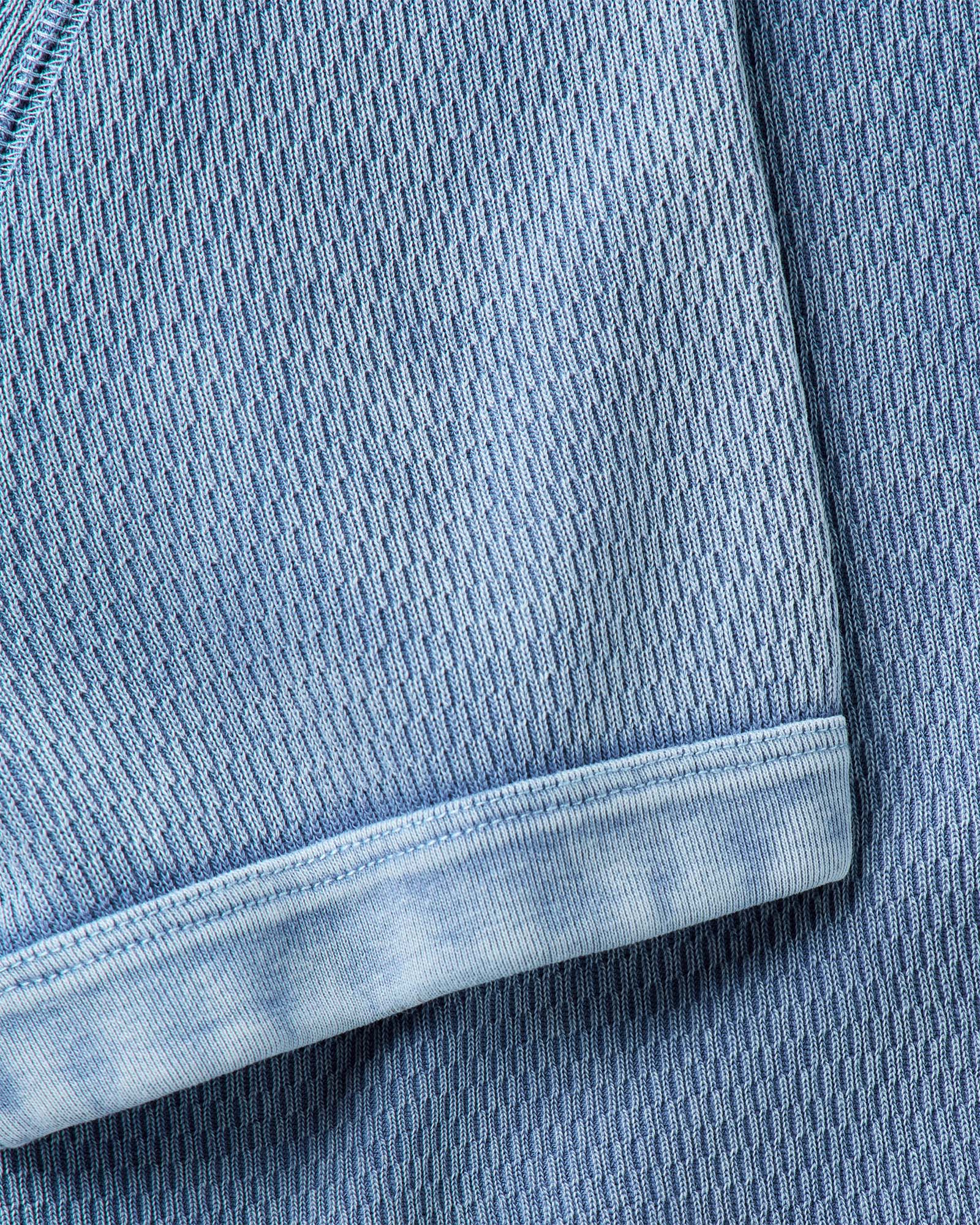 The Organic Cotton Short Sleeve Crew in Washed Blue Waffle - Image 5