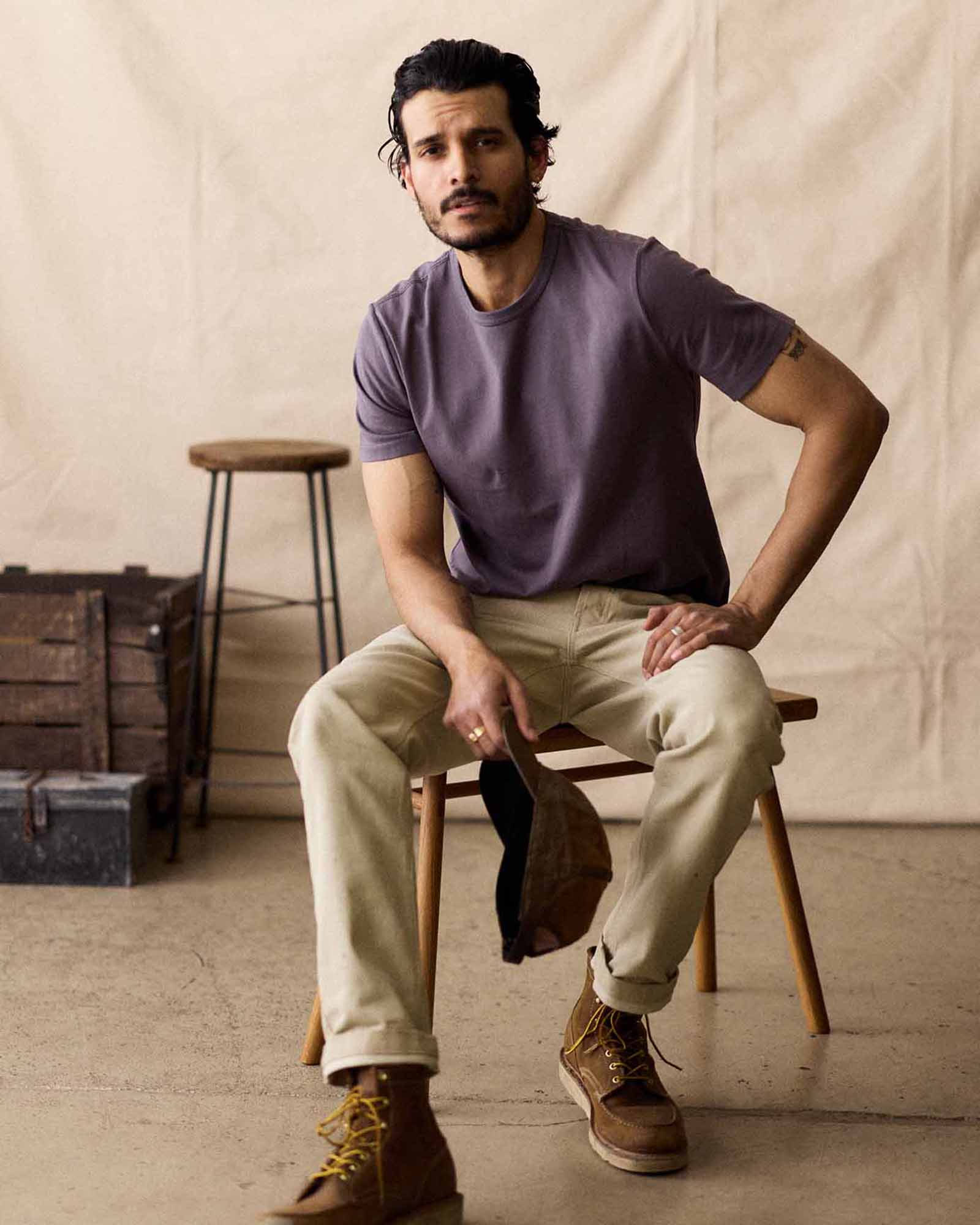 The Organic Cotton Tee in Dried Plum - Image 2