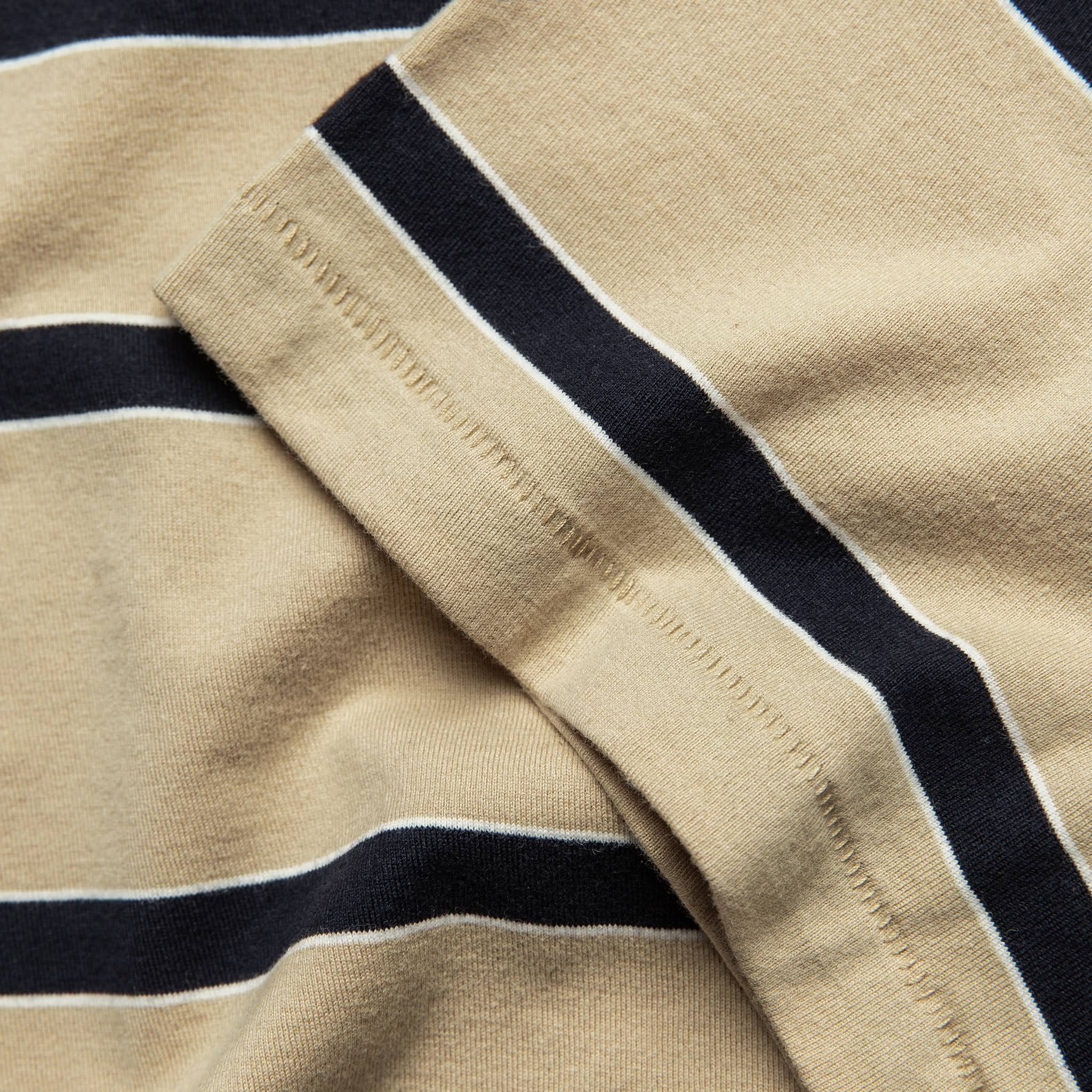 The Organic Cotton Tee in Khaki Stripe - Image 6
