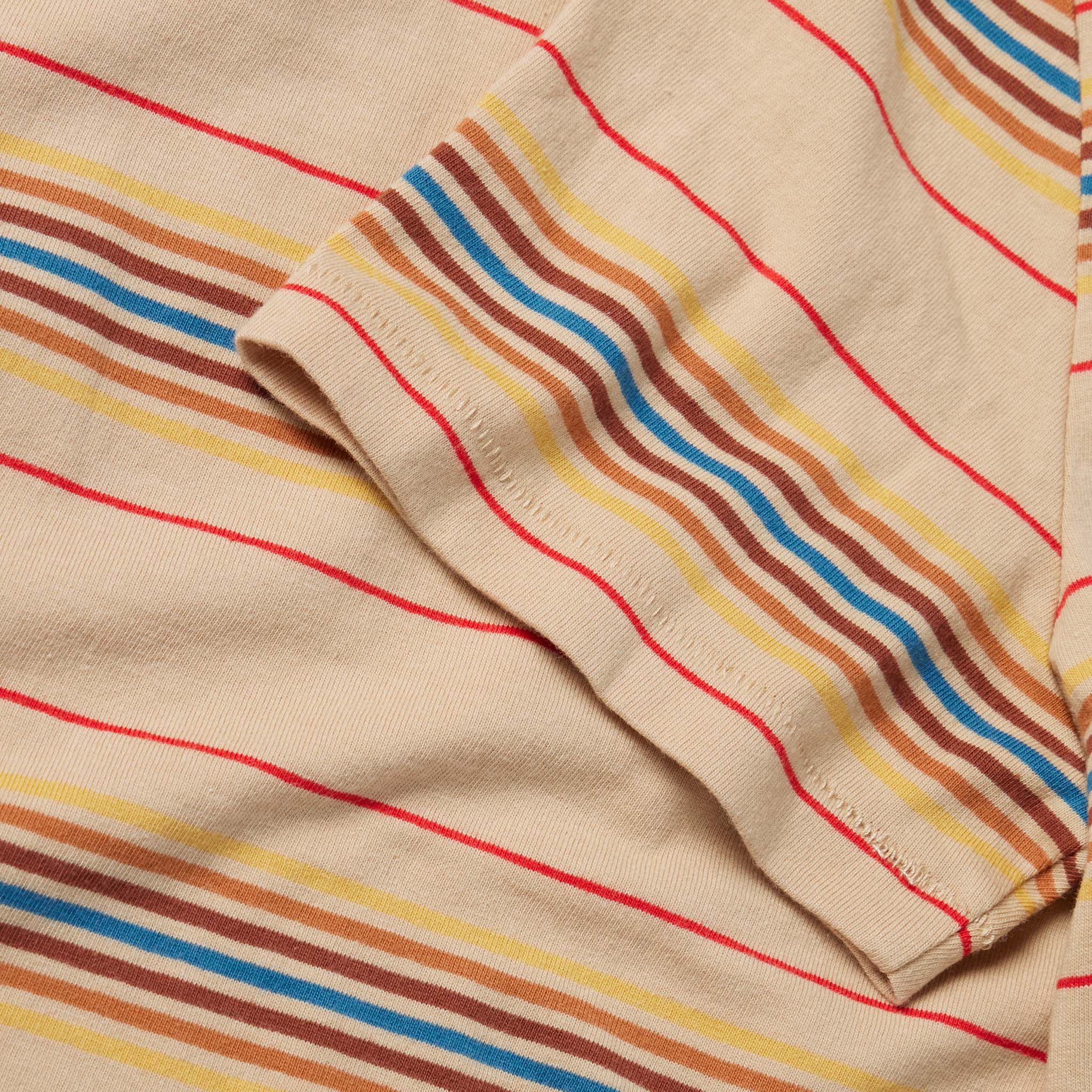 The Organic Cotton Tee in Sand Stripe - Image 7