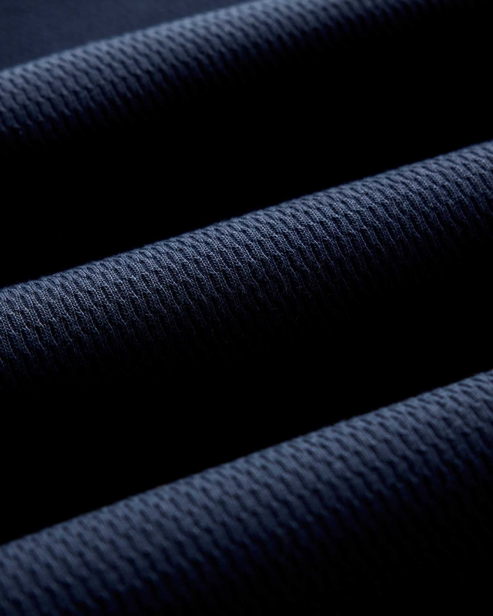 The Organic Cotton Crew in Dark Navy Waffle - Image 6
