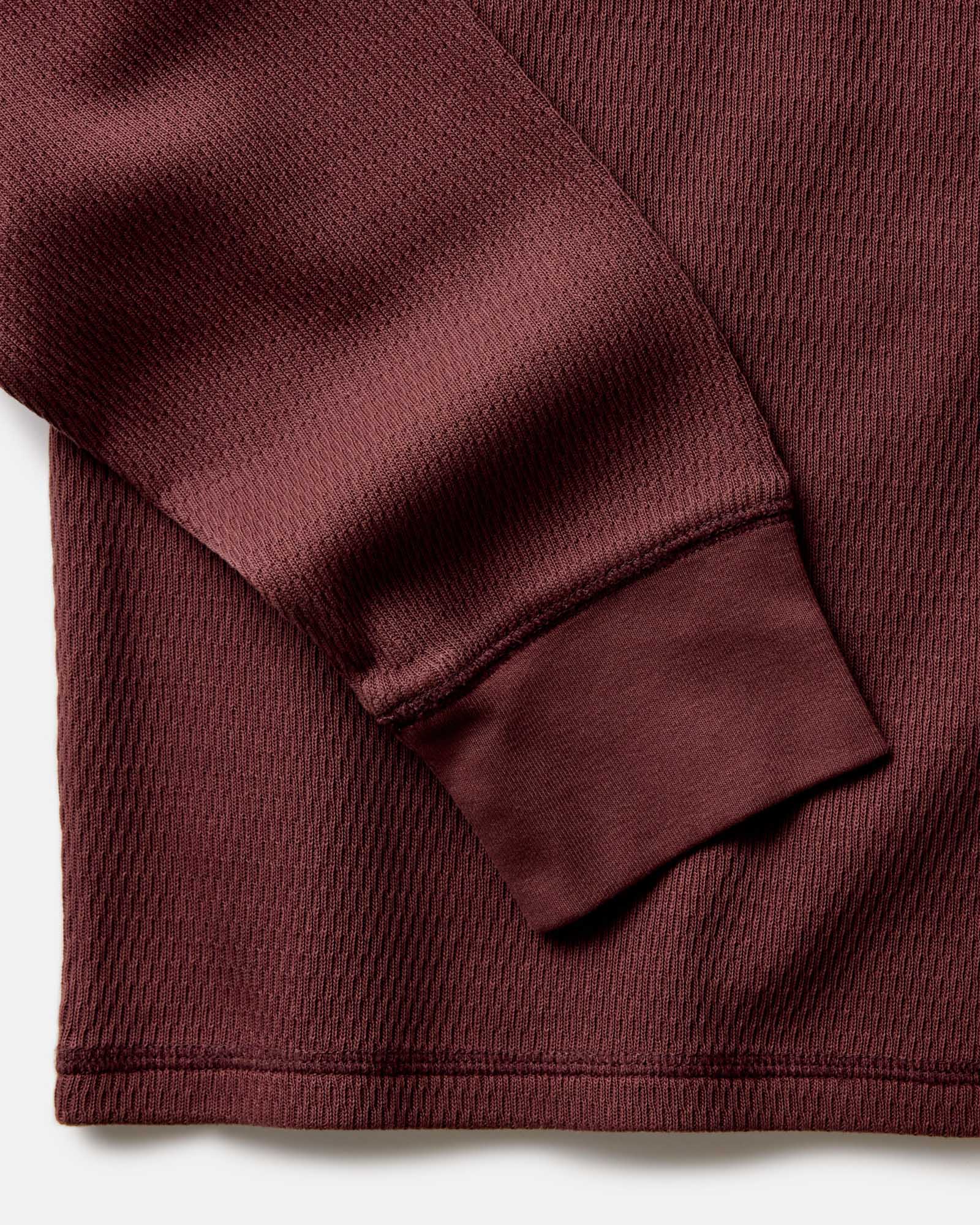 The Organic Cotton Crew in Burgundy Waffle - Image 5