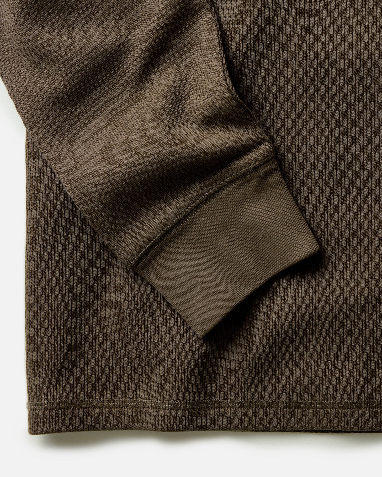 The Organic Cotton Crew in Fatigue Olive Waffle - Image 5