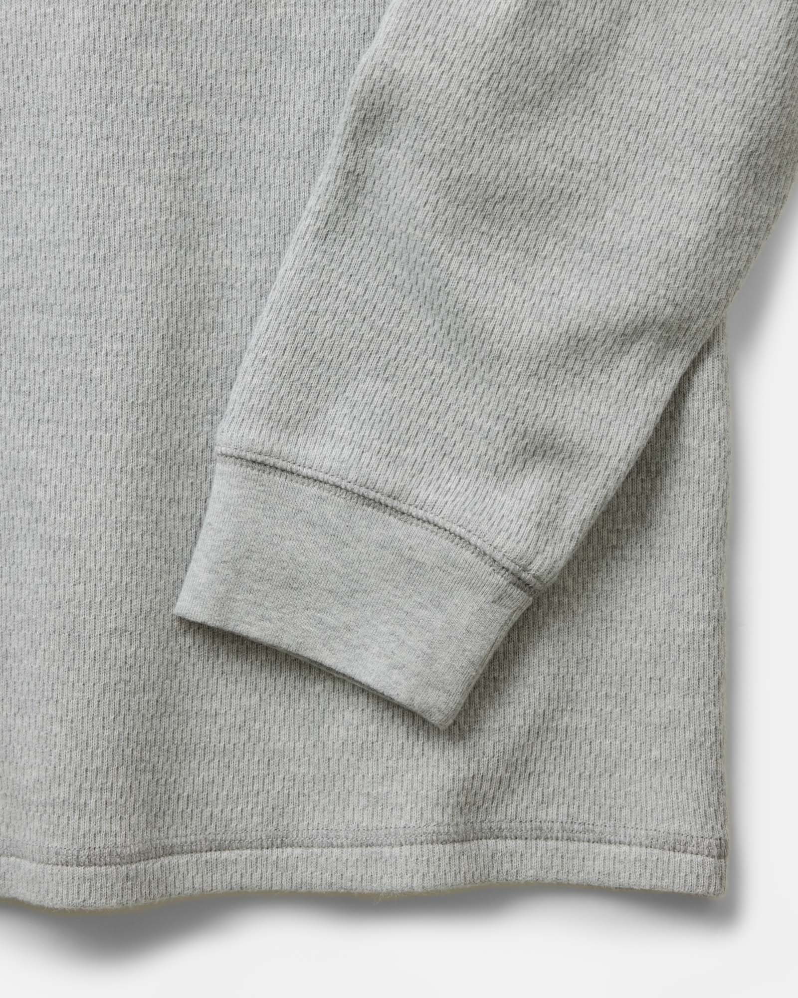 The Organic Cotton Crew in Heather Grey Waffle - Image 6