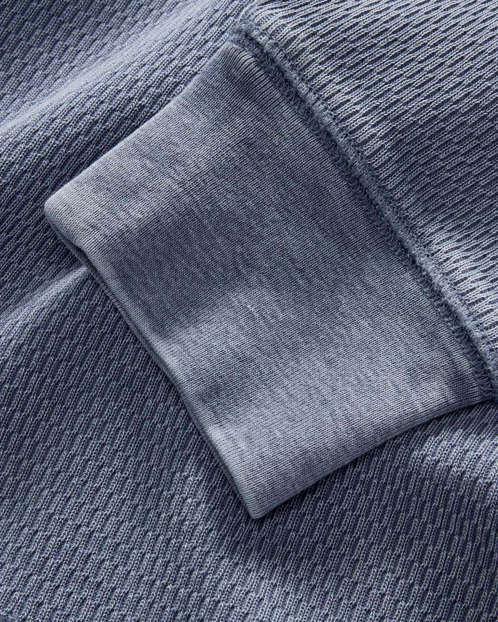 The Organic Cotton Crew in Washed Blue Waffle - Image 5