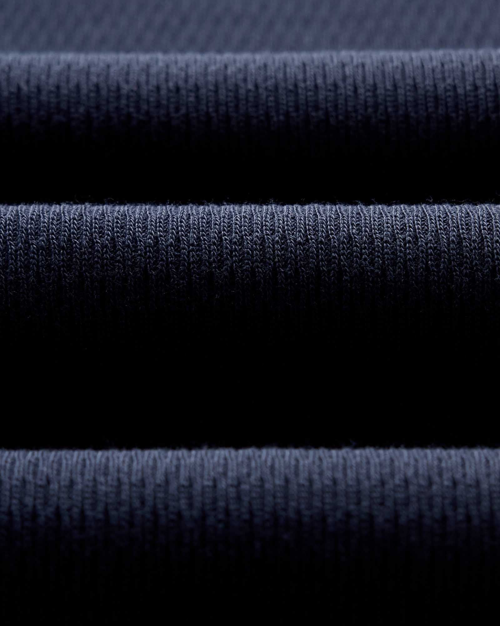 The Organic Cotton Short Sleeve Crew in Dark Navy Waffle - Image 6