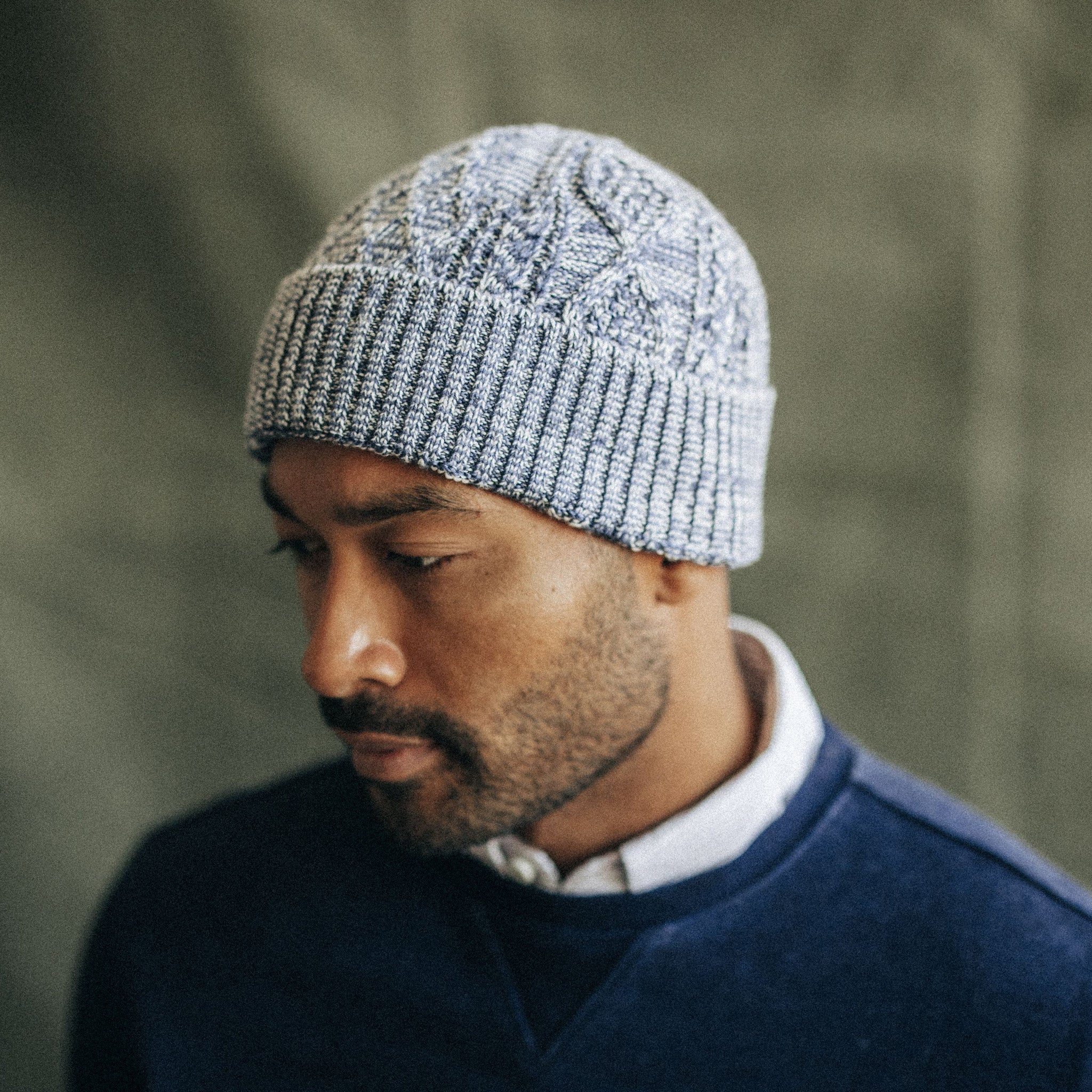 The Orr Beanie in Marled Indigo - Image 2