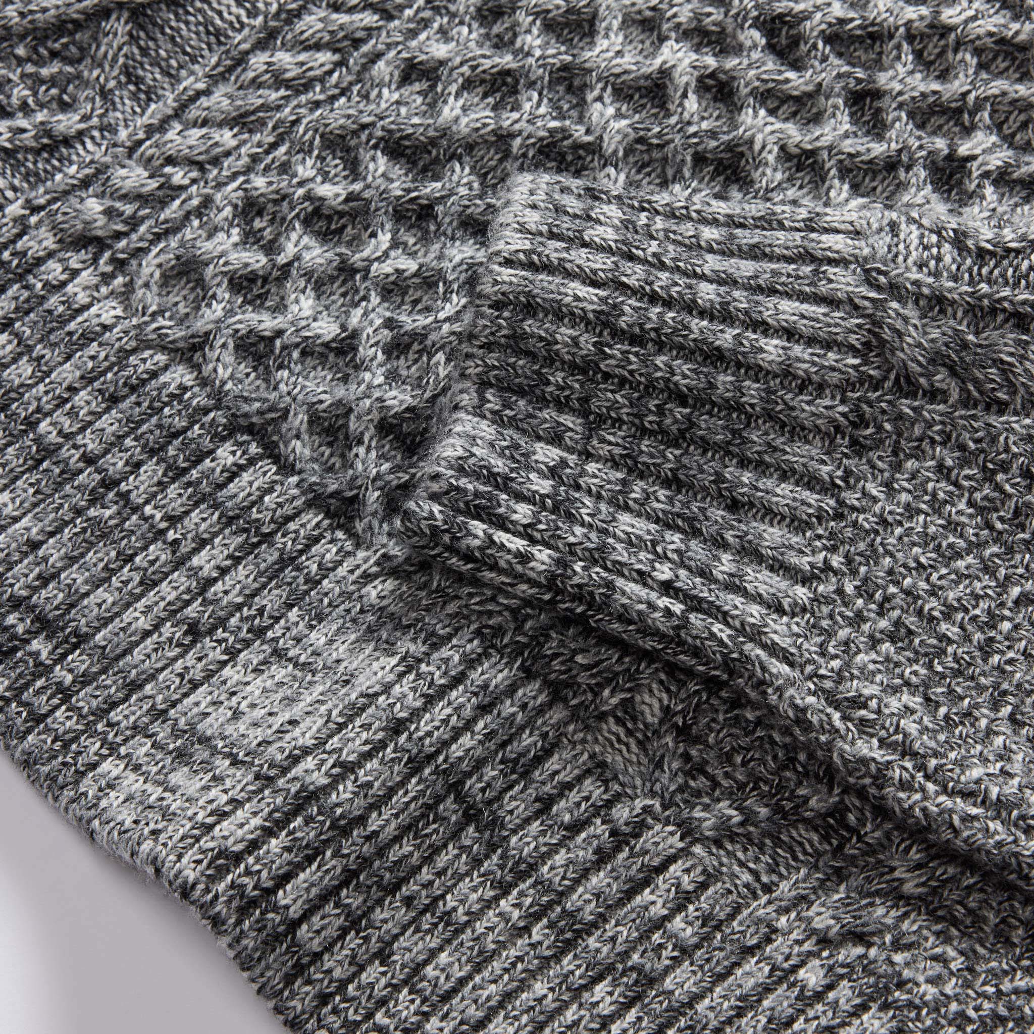 The Orr Sweater in Marled Coal Merino - Image 5