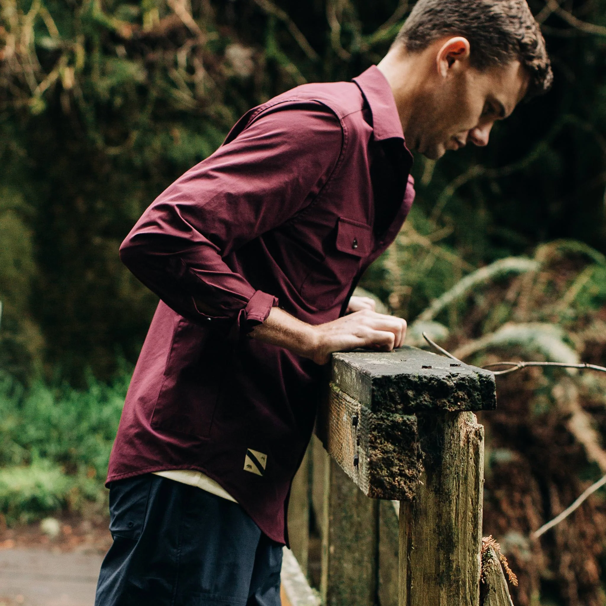 The Over Shirt in Wine - Image 3