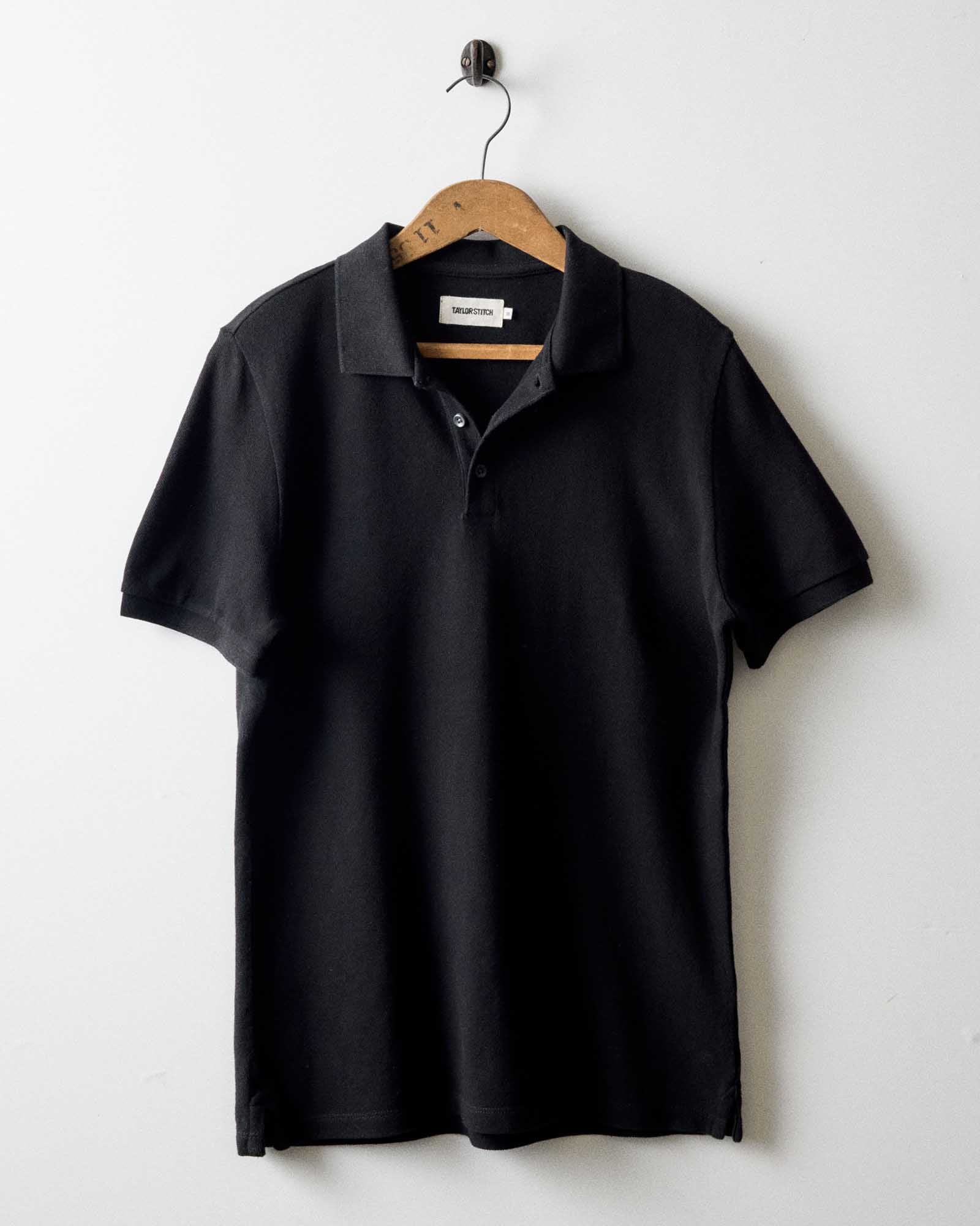 The Pacific Polo in Black Indigo Pique - Image 6