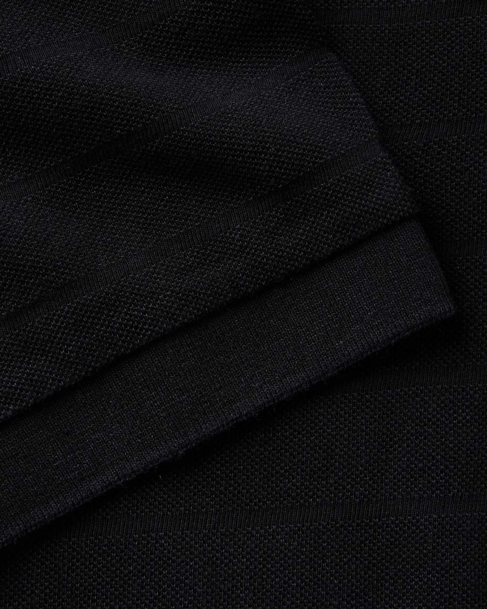 The Pacific Polo in Black Indigo Pique Stripe - Image 5