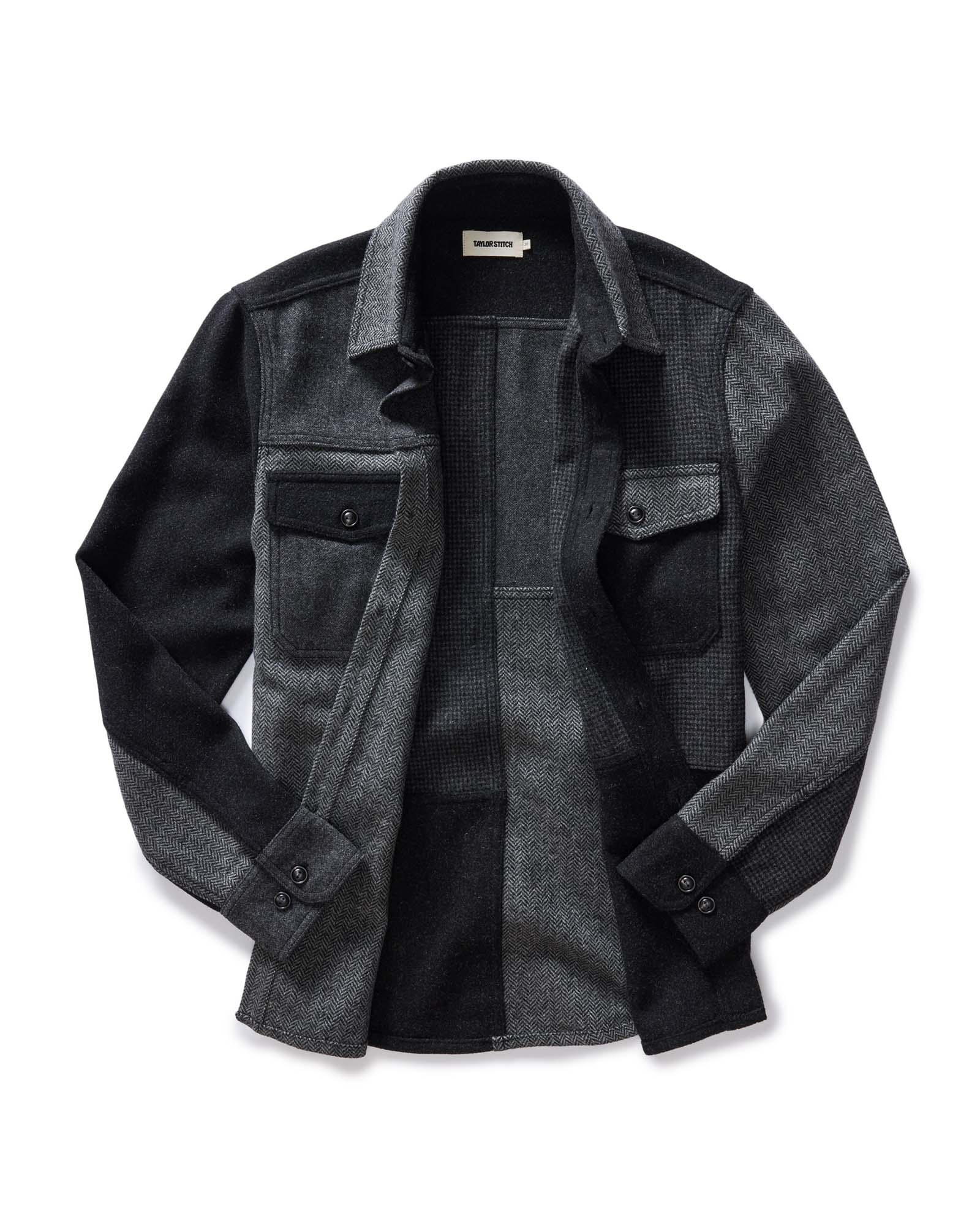 The Patchwork Overshirt in Ash Tweed - Image 5