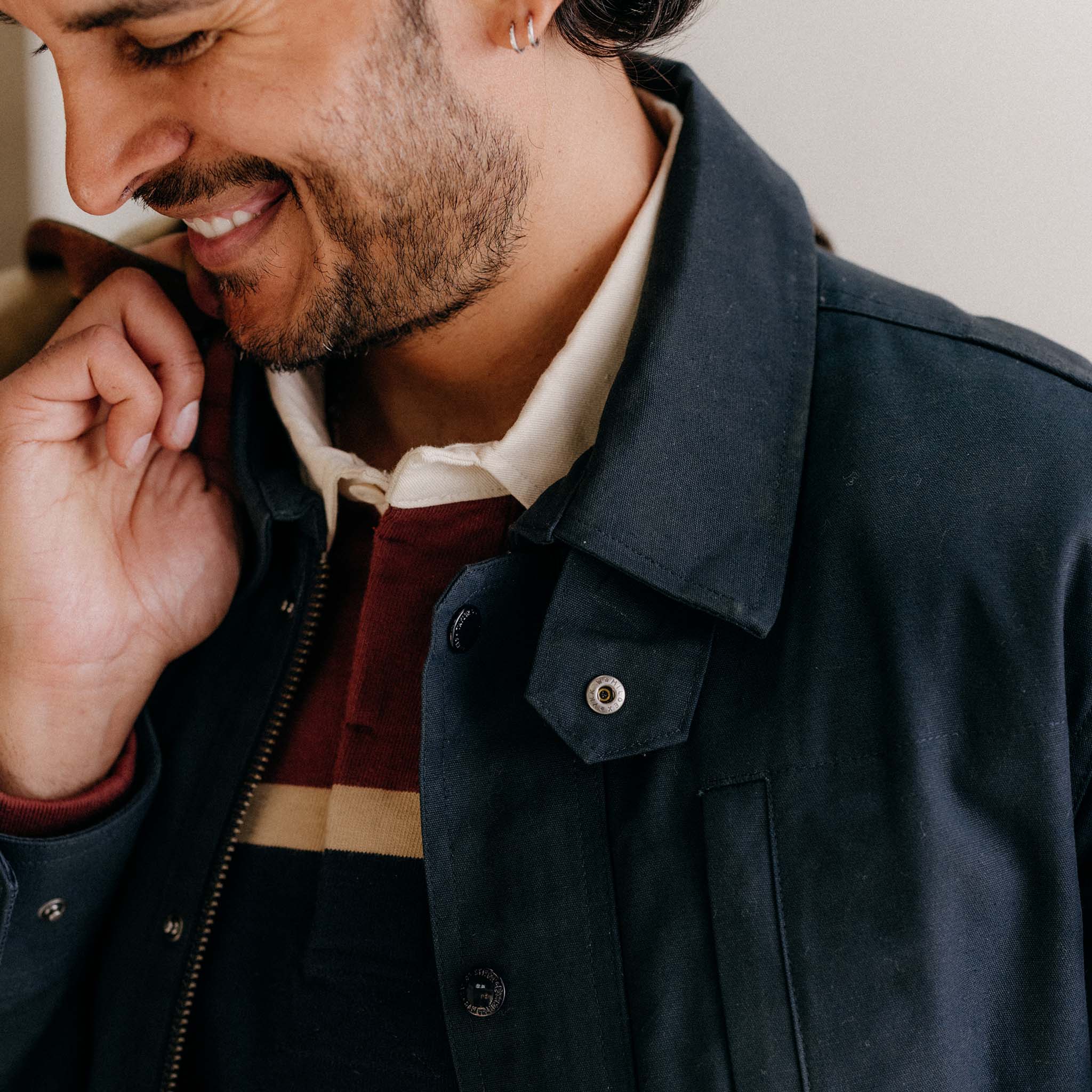 The Pathfinder Jacket in Dark Navy Dry Wax - Image 3