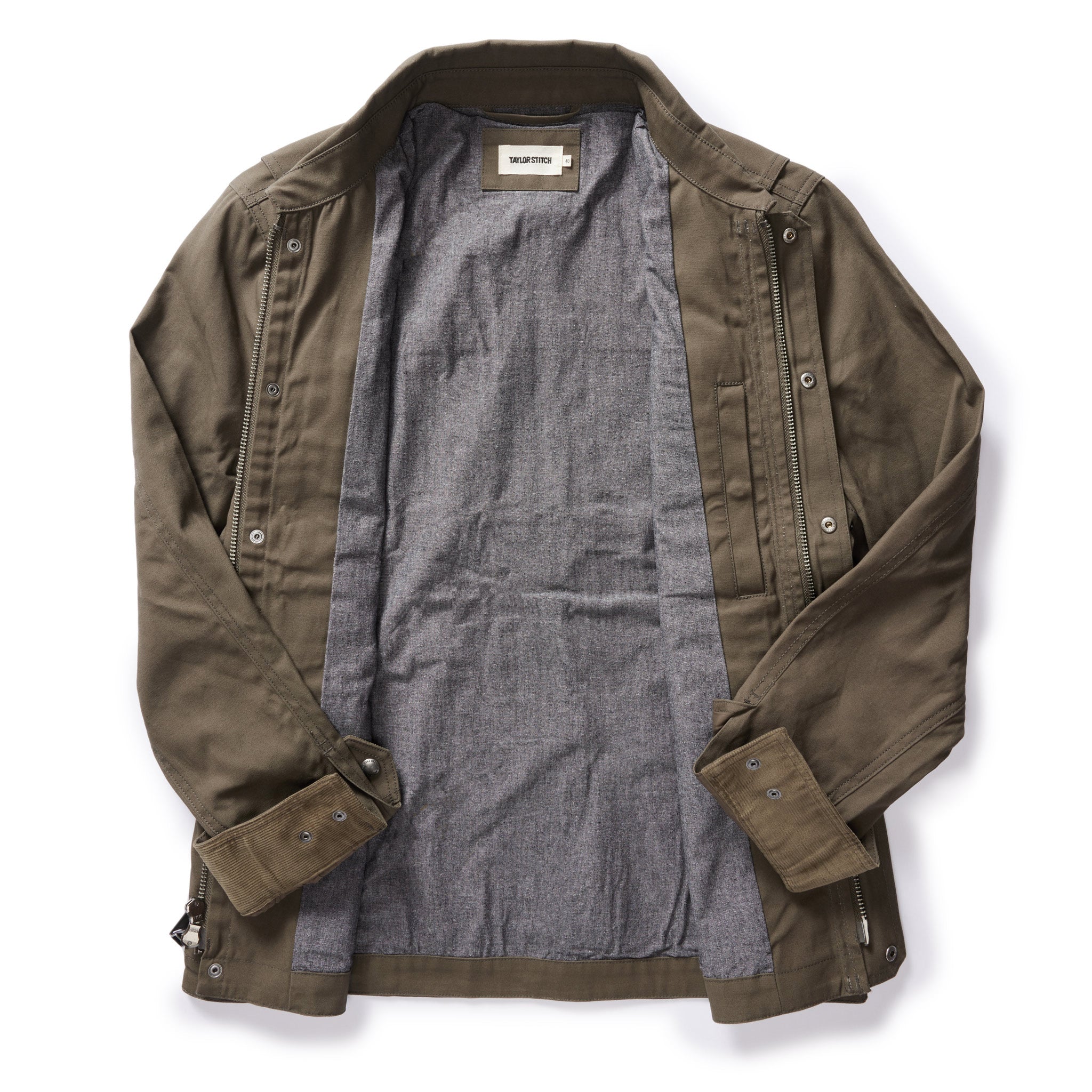 The Pathfinder Jacket in Fatigue Olive Dry Wax - Image 5