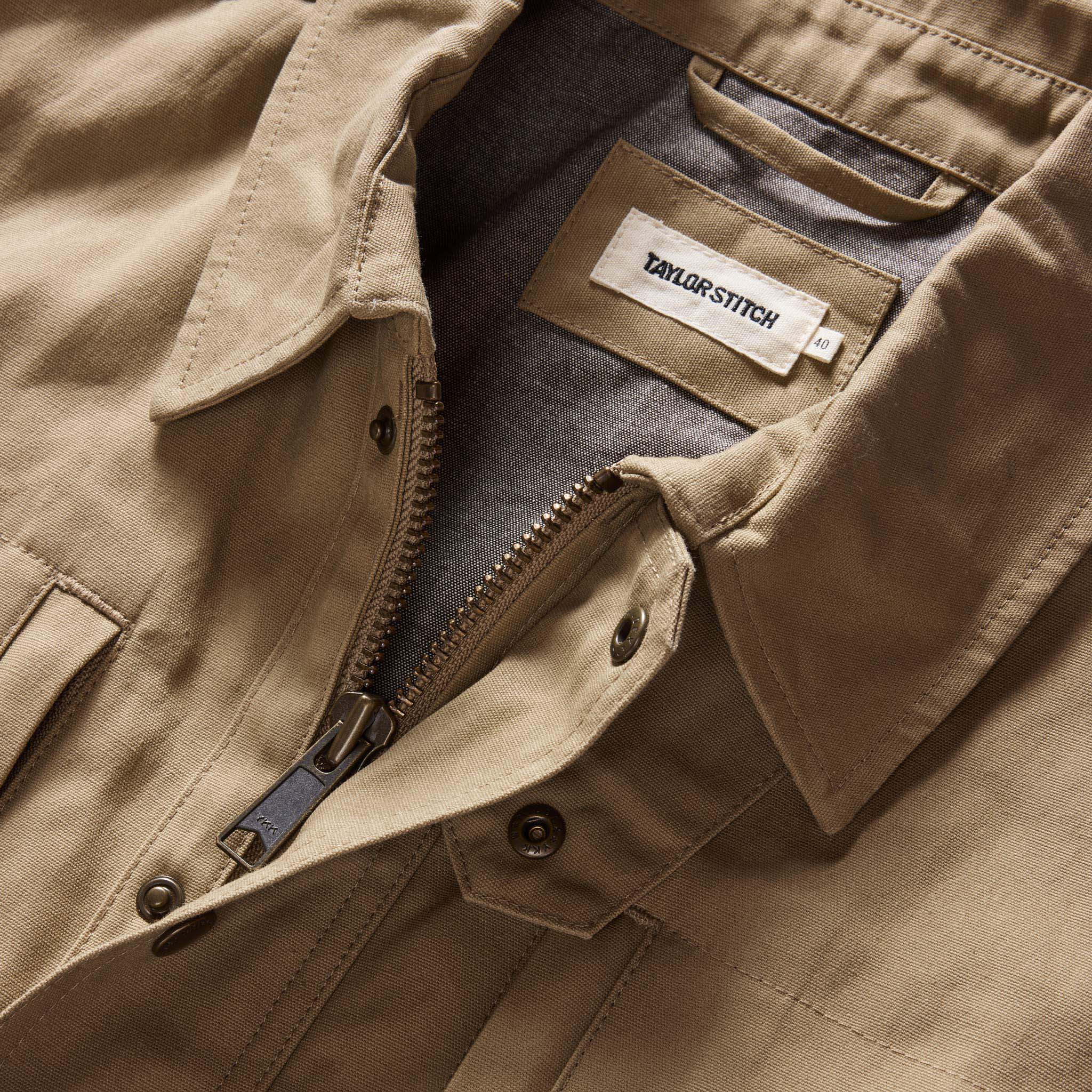 The Pathfinder Jacket in Khaki Dry Wax - Image 6