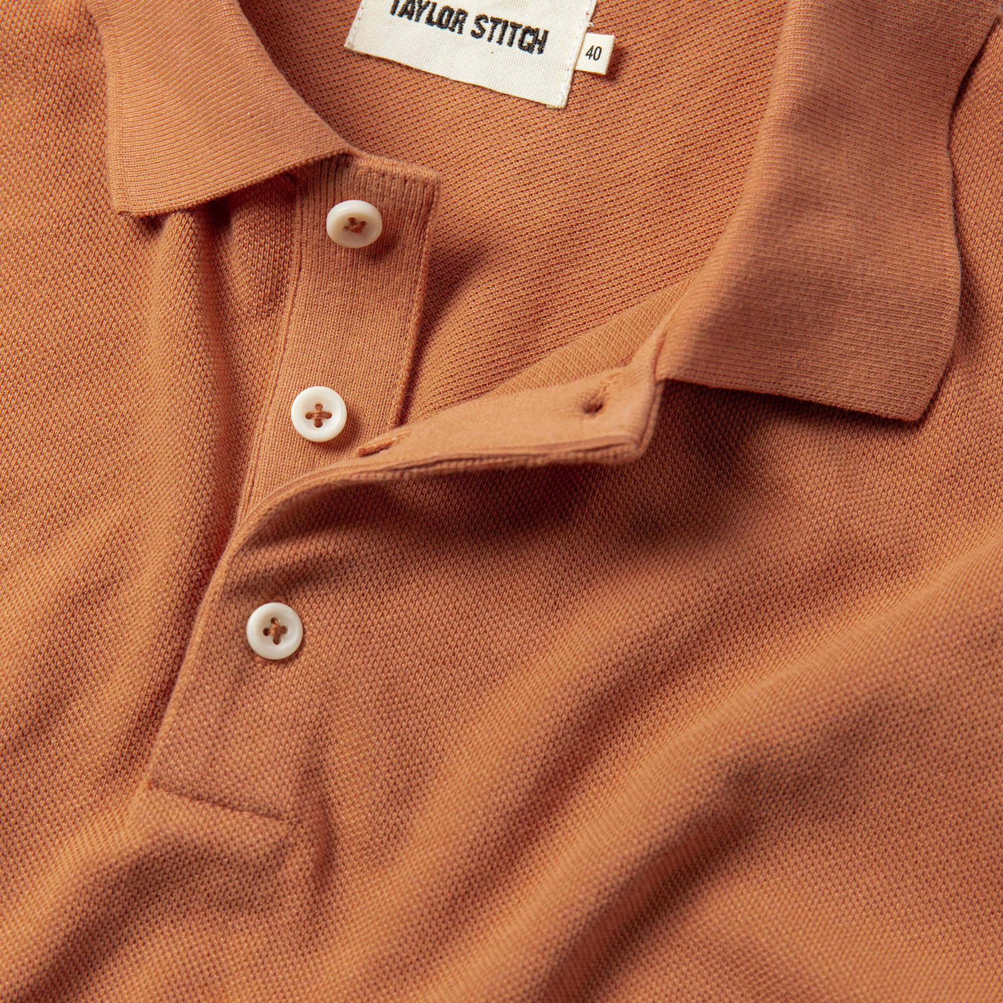 The Pique Polo in Coral - Image 5