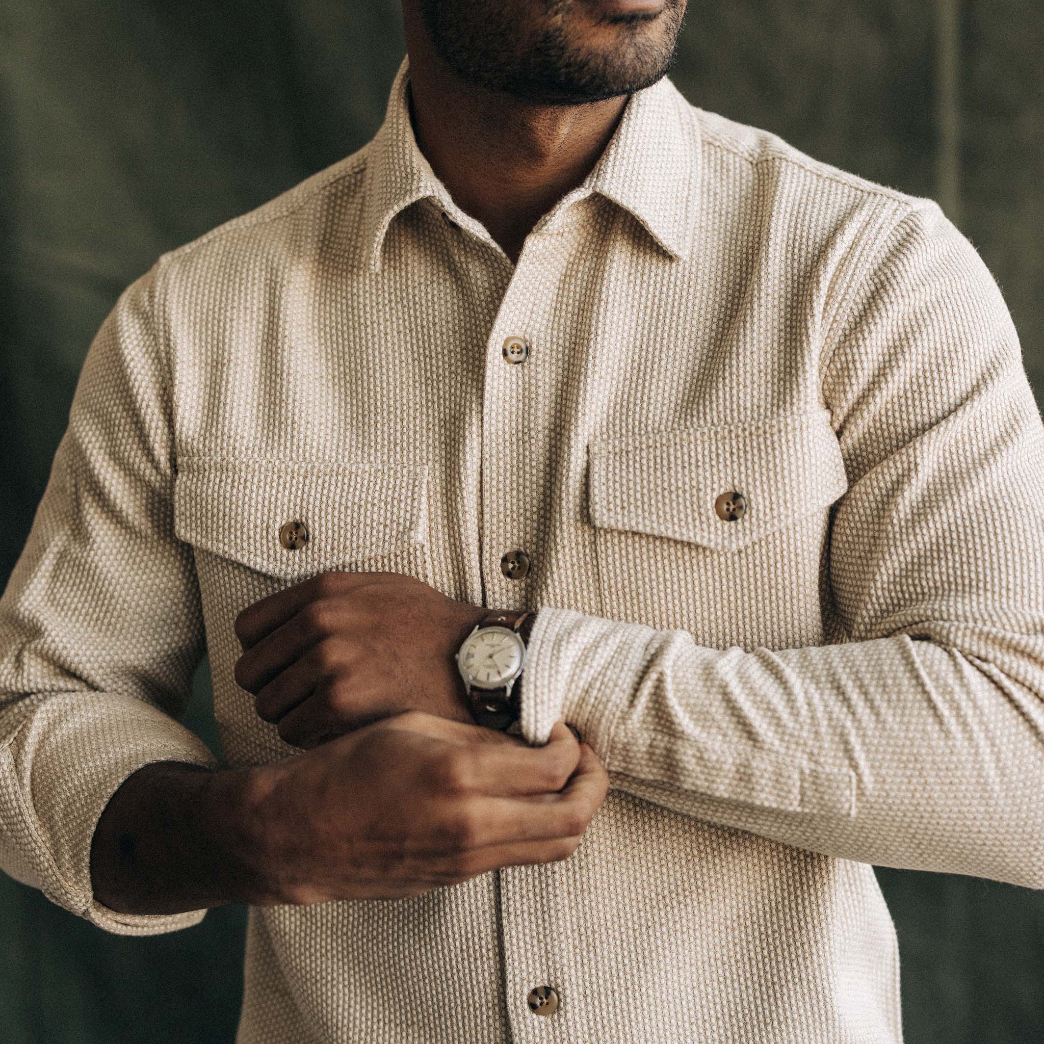 The Point Shirt in Natural Sashiko - Image 3