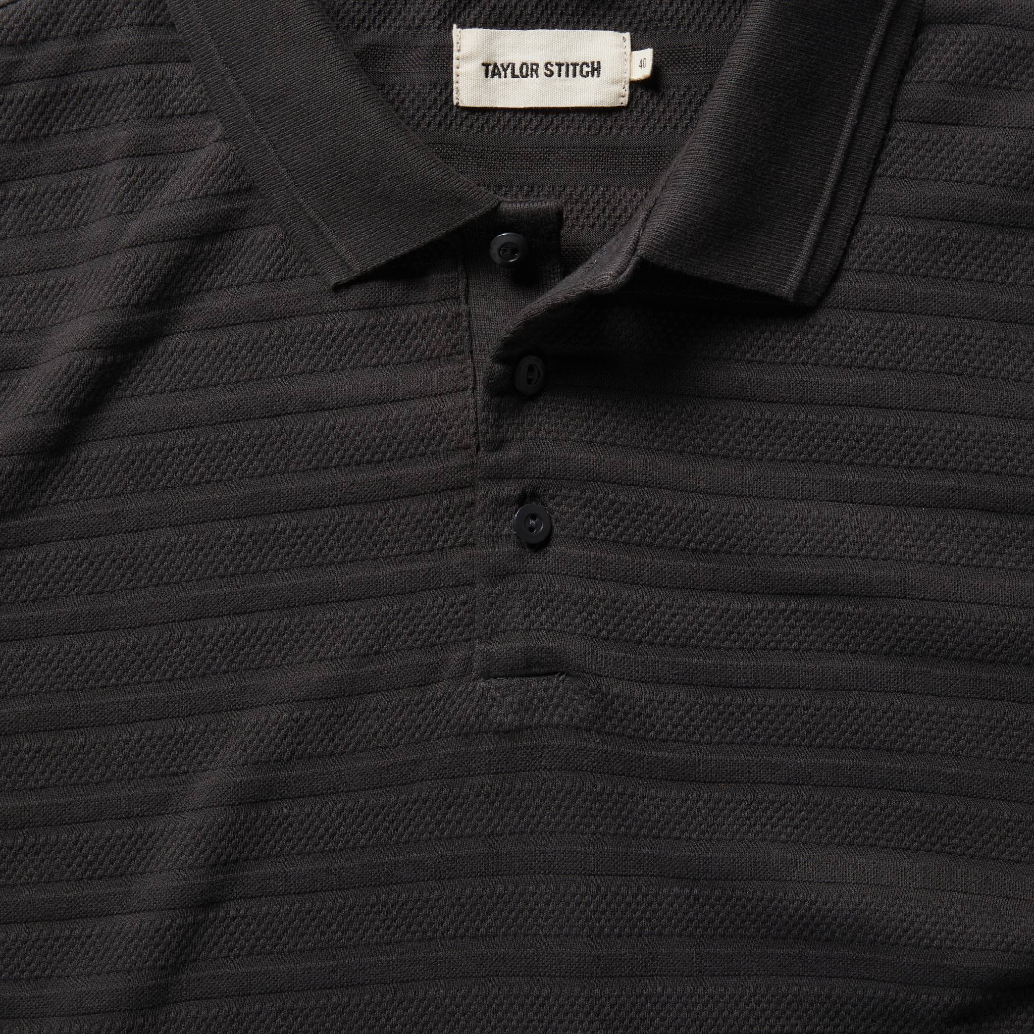 The Polo in Dark Charcoal Jacquard - Image 6