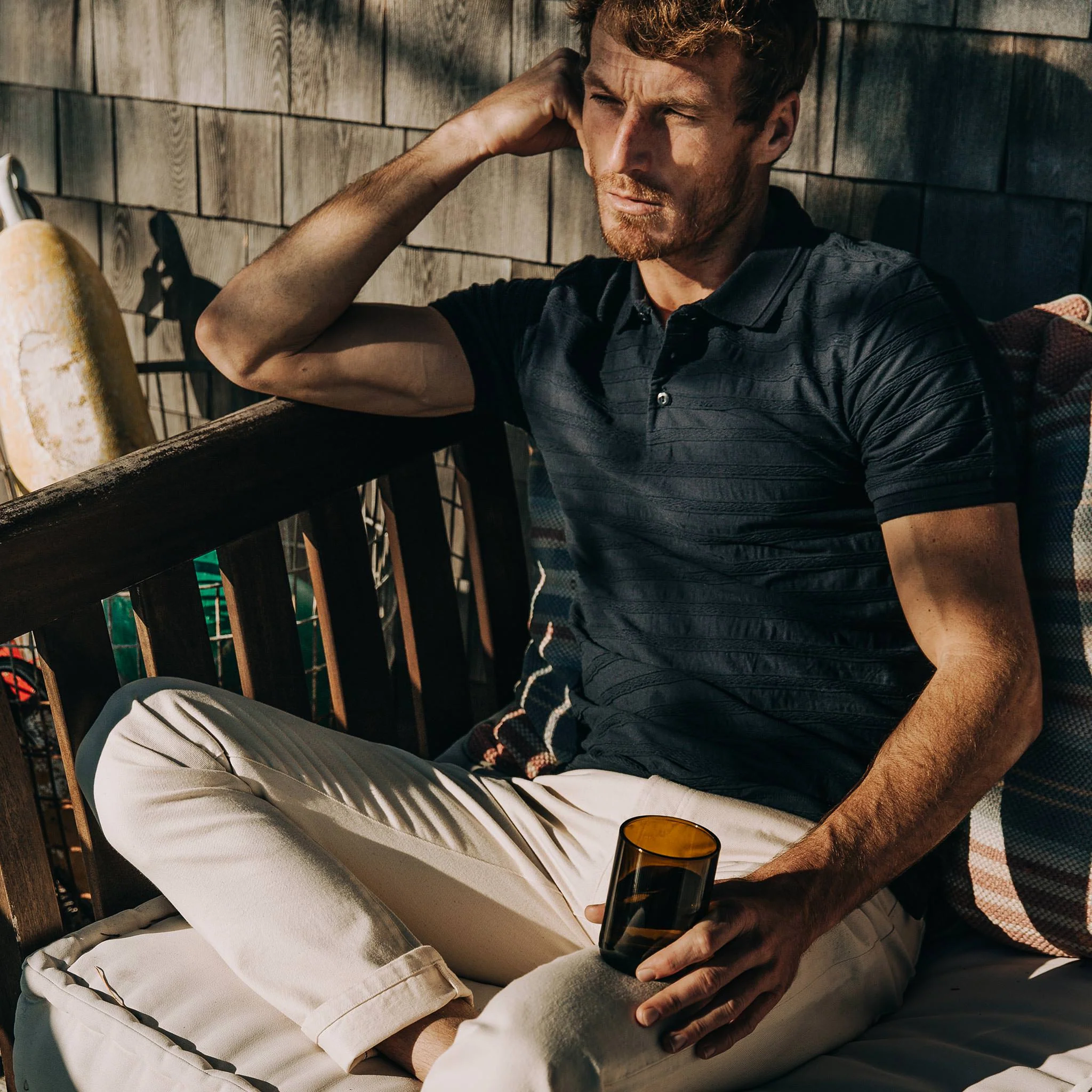 The Polo in Dark Navy Jacquard - Image 5