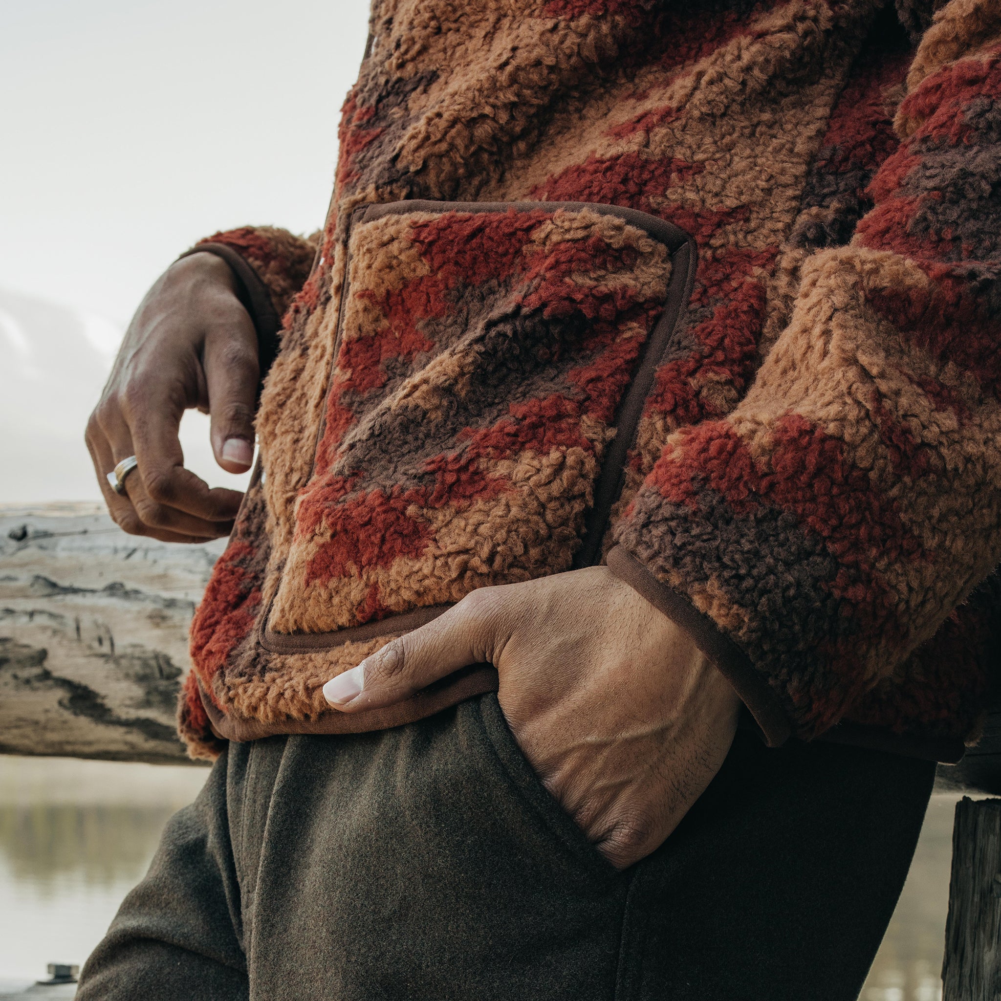 The Port Jacket in Khaki Kilim - Image 4