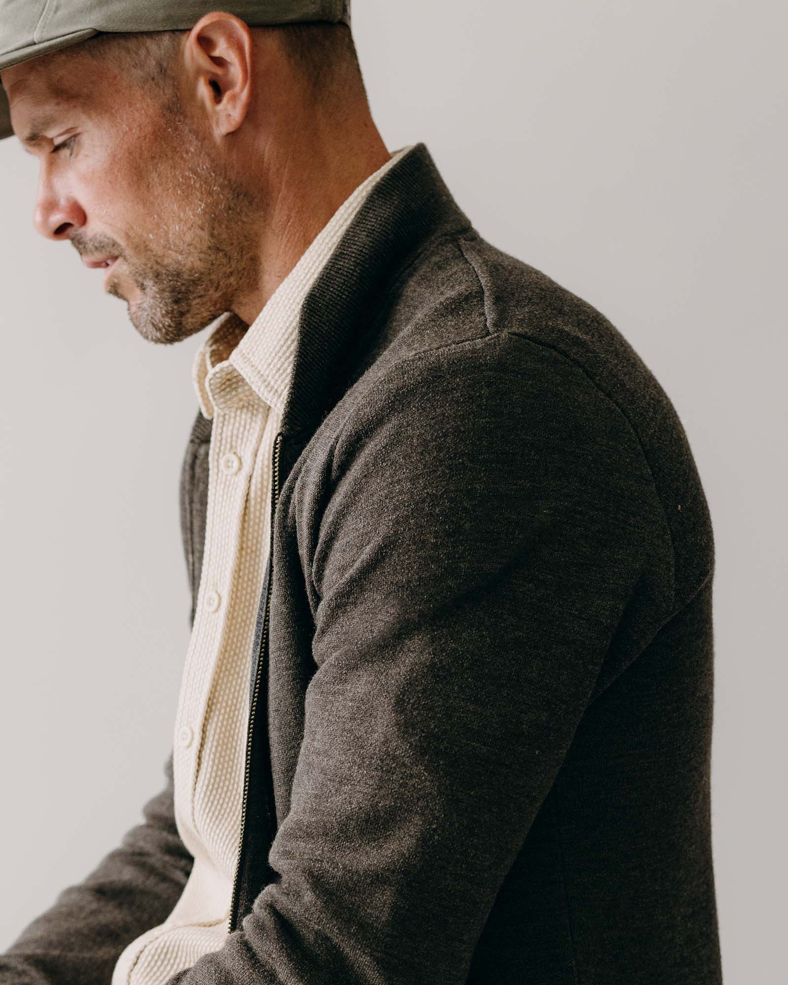 The Portola Bomber in Heather Loden Merino - Image 3