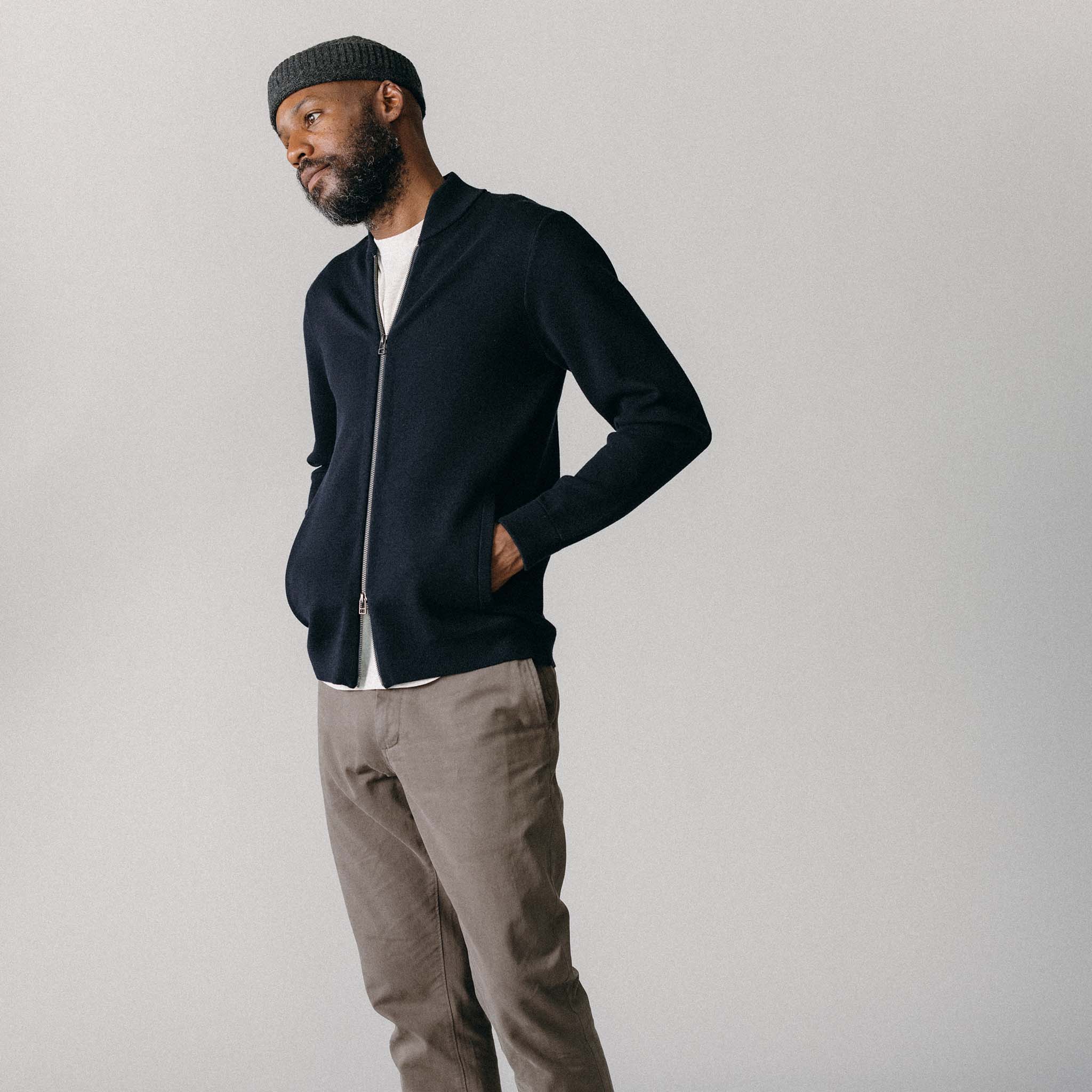 The Portola Bomber in Midnight Merino - Image 4