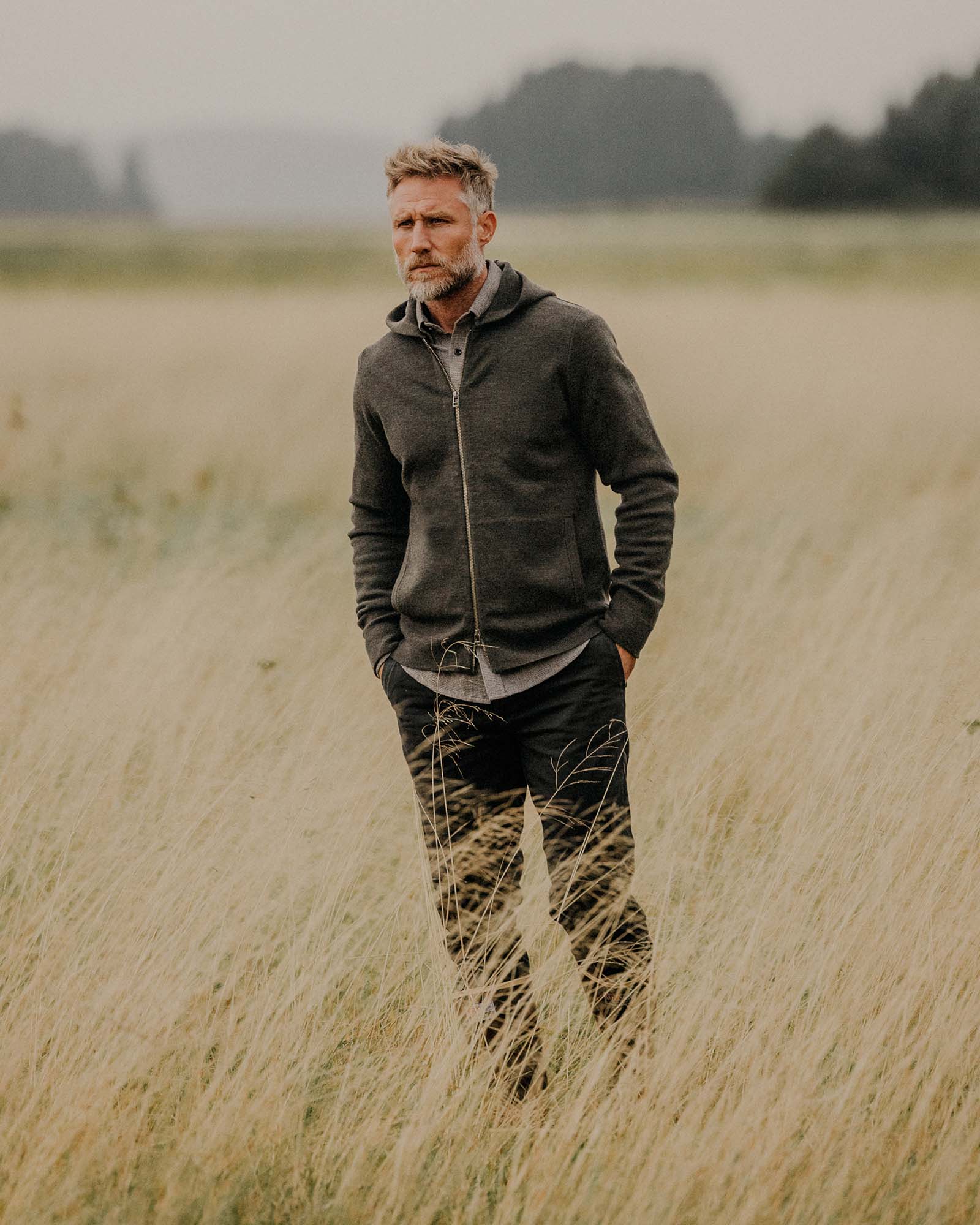 The Portola Hoodie in Heather Loden Merino - Image 2