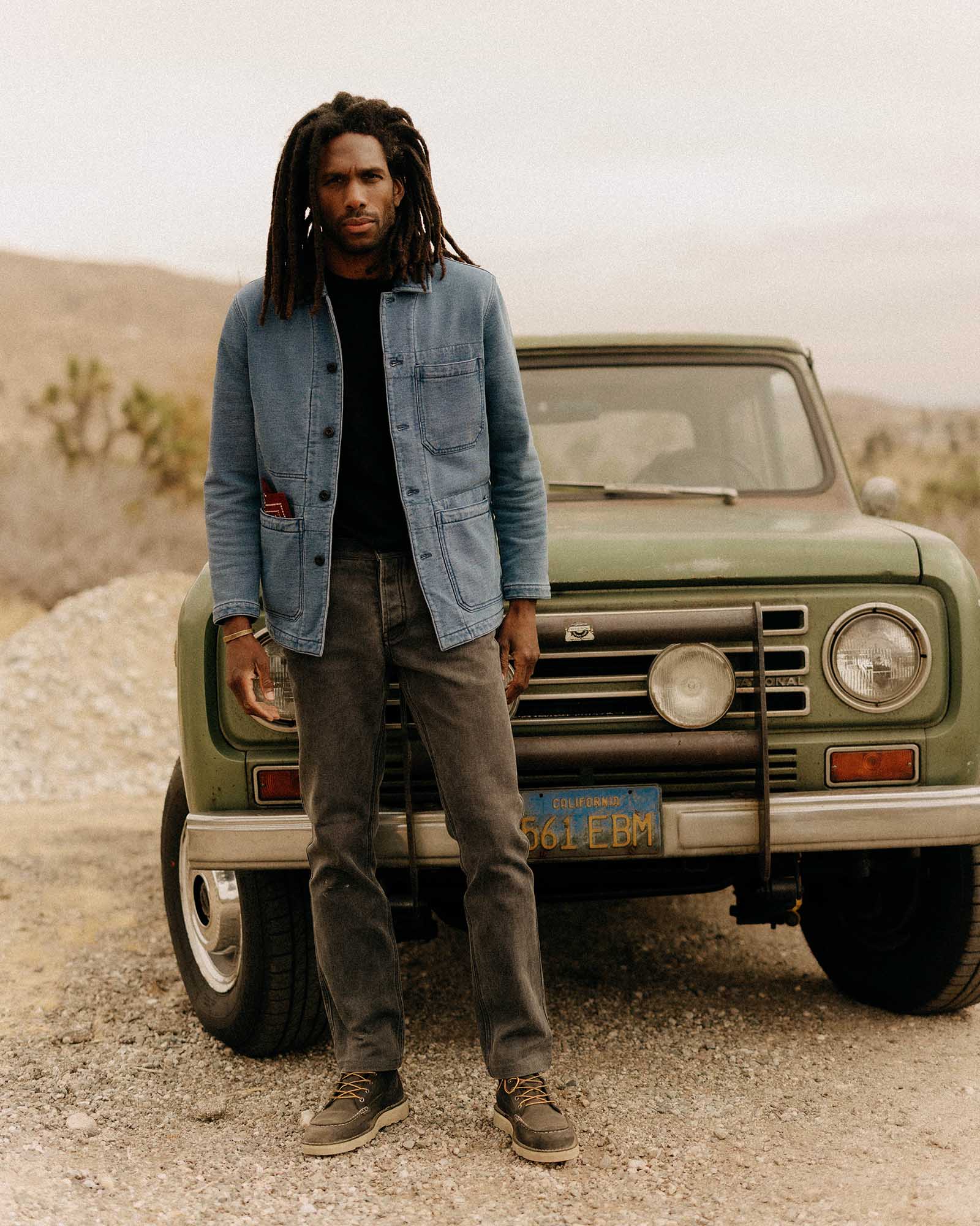The Primer Jacket in Washed Indigo Terry - Image 2
