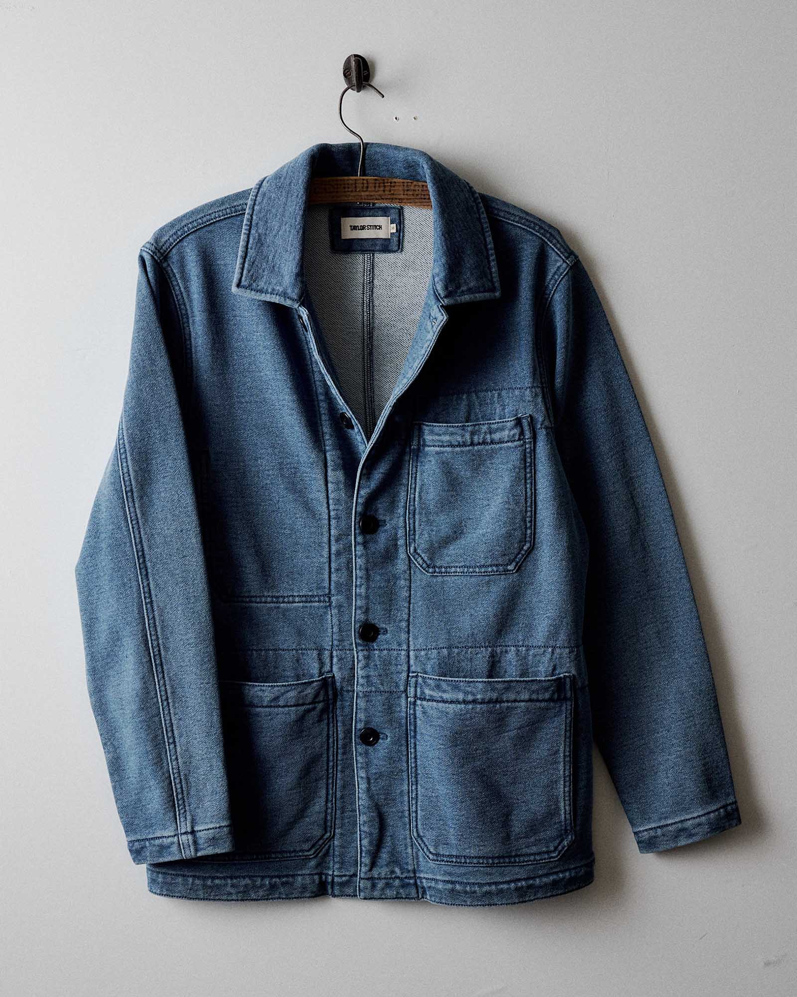The Primer Jacket in Washed Indigo Terry - Image 5