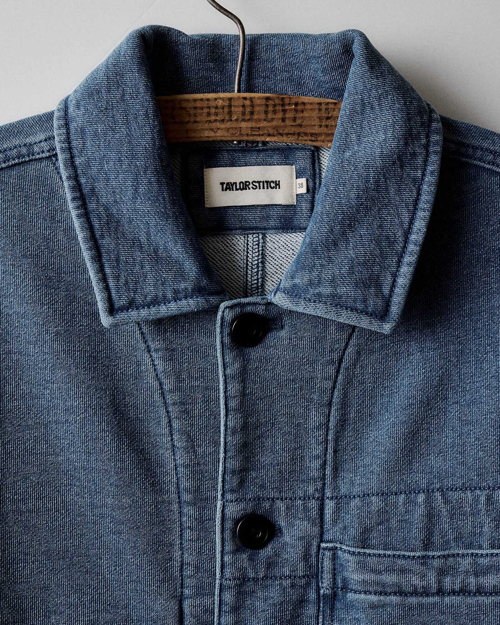 The Primer Jacket in Washed Indigo Terry - Image 6