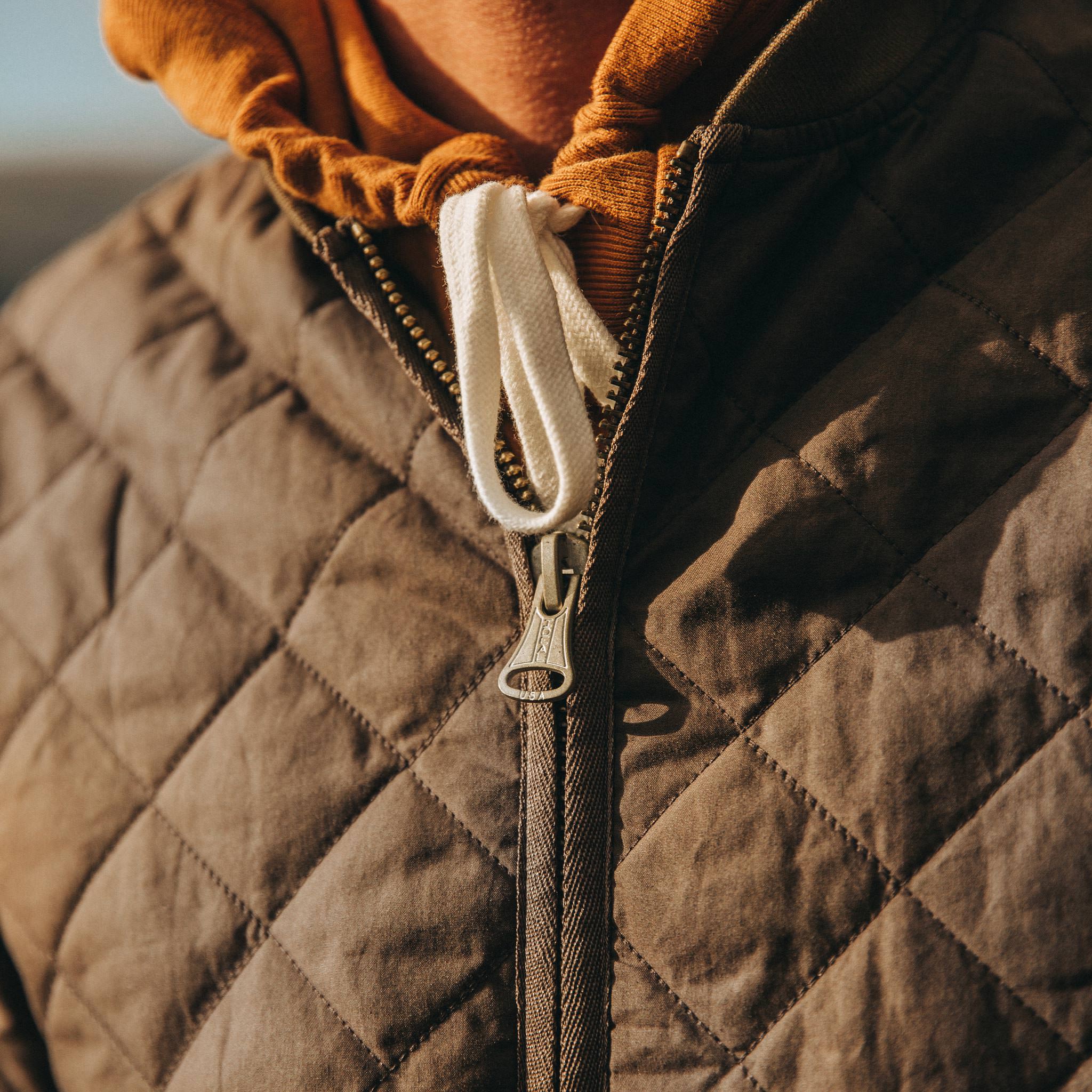 The Quilted Bomber Jacket in Espresso - Image 3