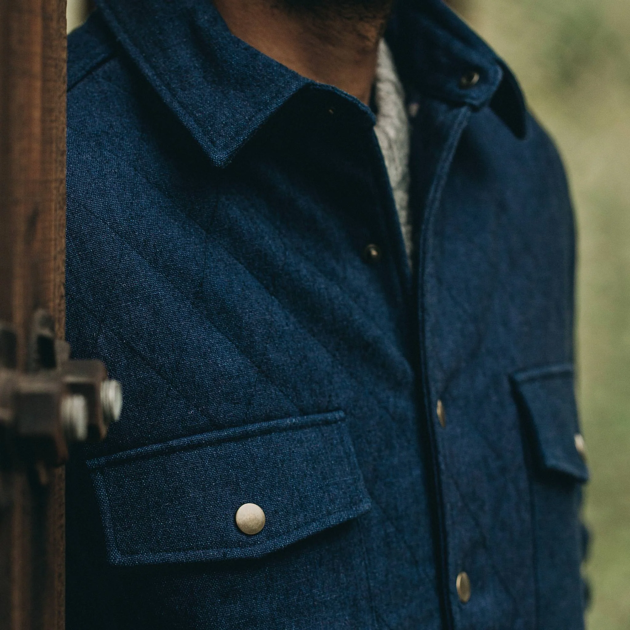 The Quilted Jacket in Indigo Boss Duck - Image 12