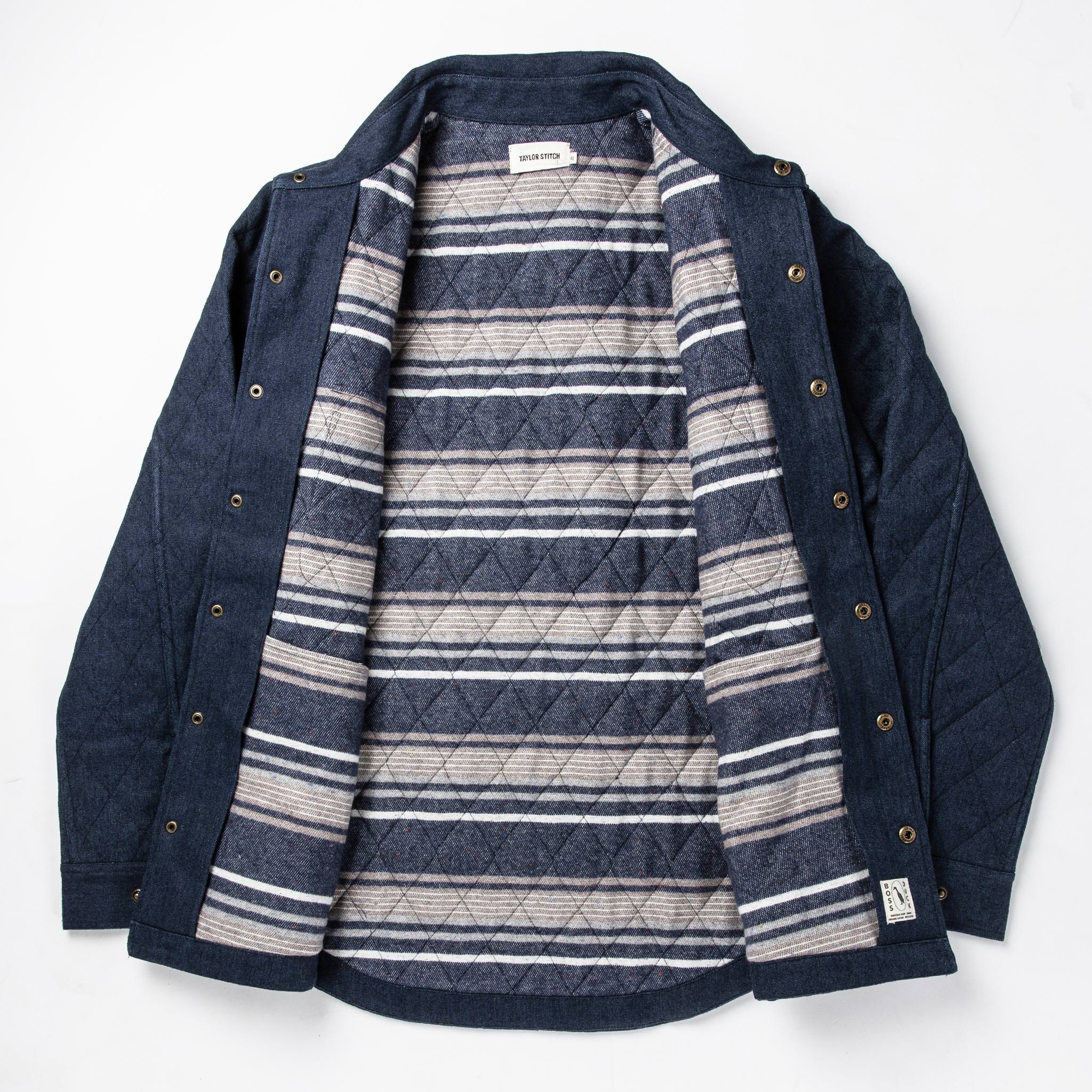 The Quilted Jacket in Indigo Boss Duck - Image 8
