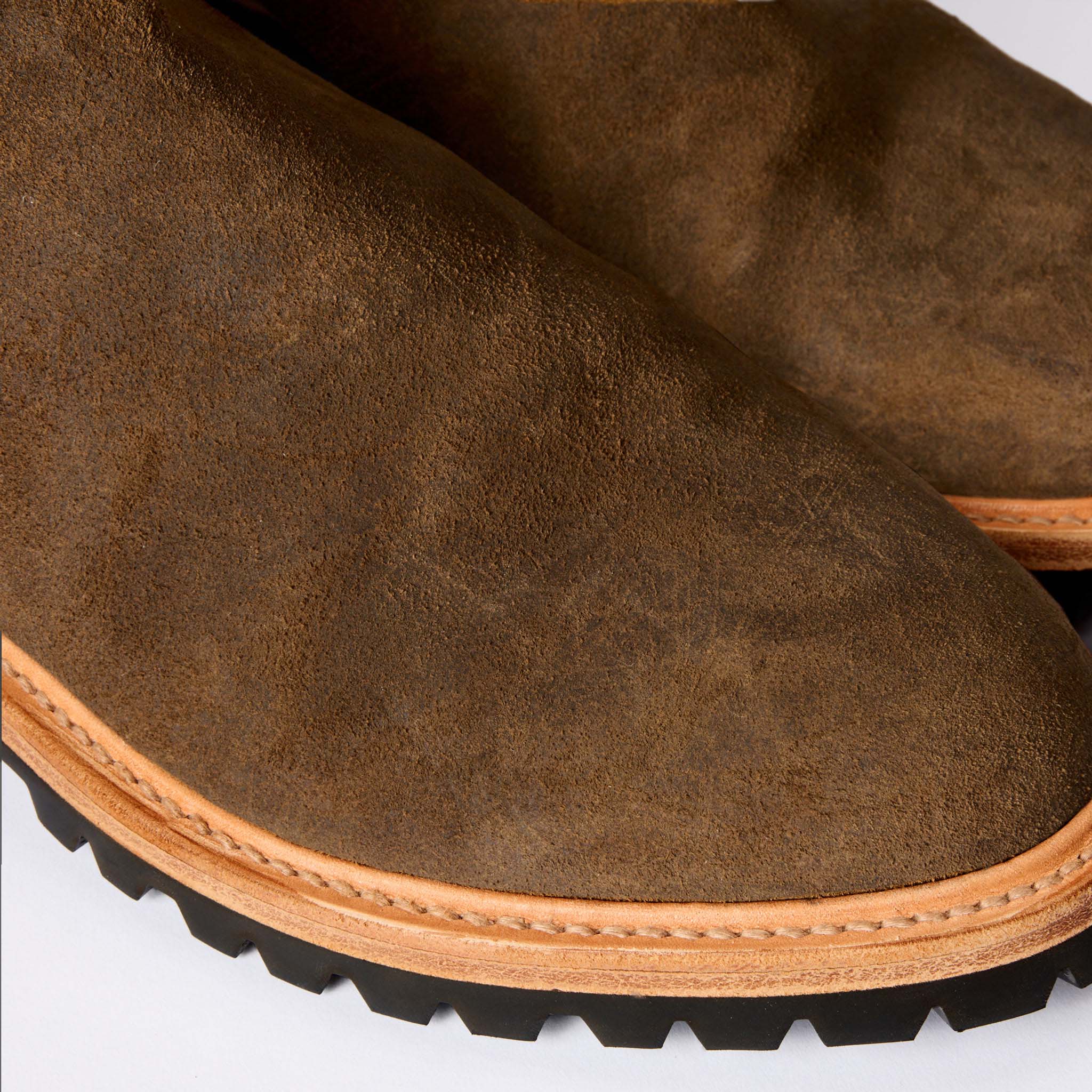 The Ranch Boot in Golden Brown Waxed Suede - Image 10