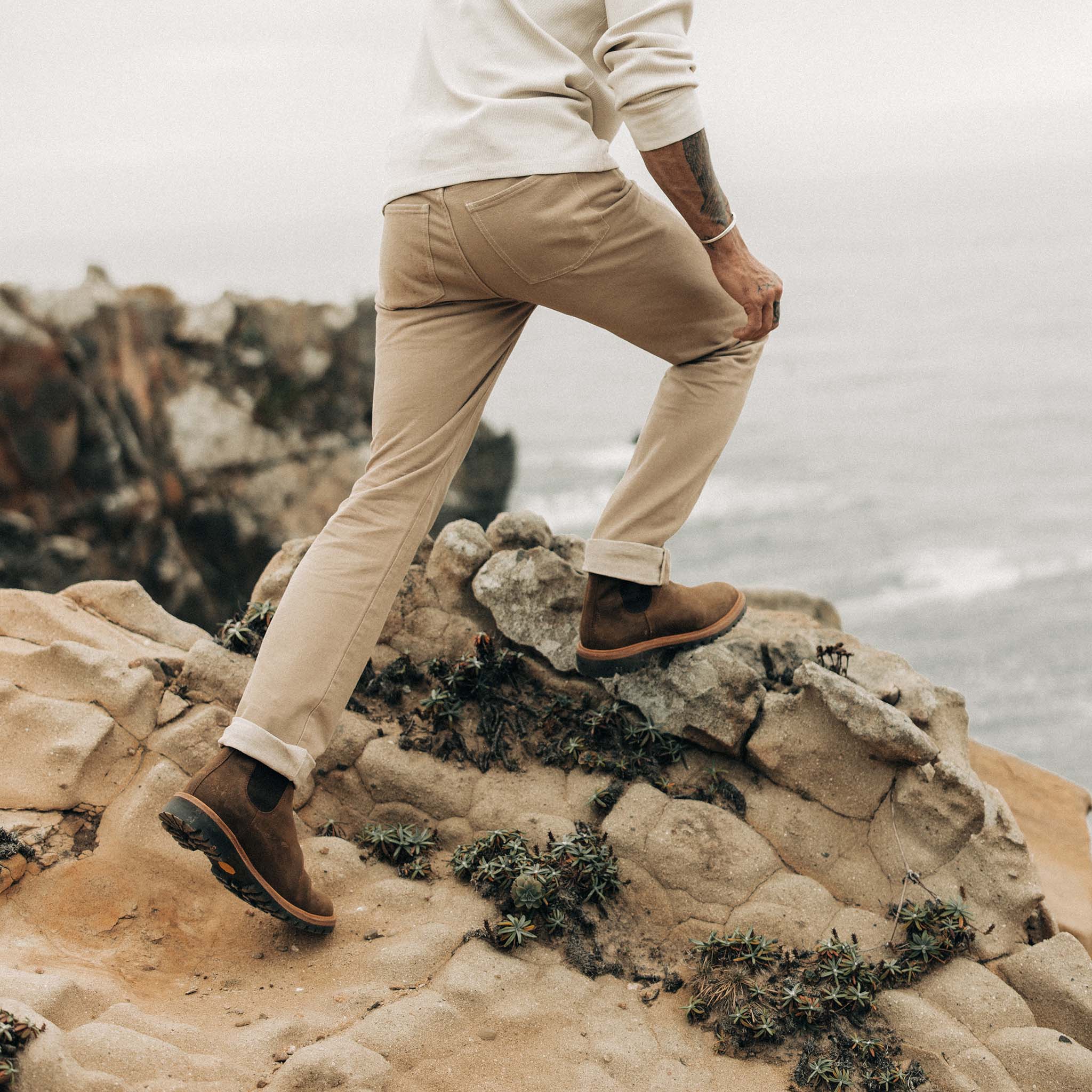 The Ranch Boot in Golden Brown Waxed Suede - Image 3