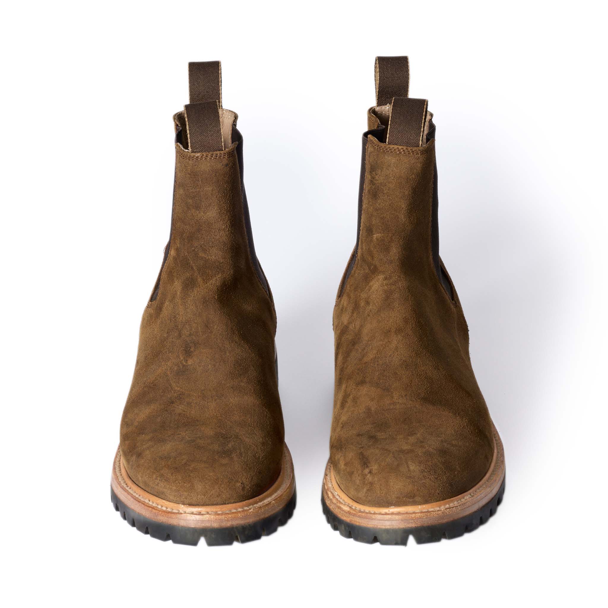 The Ranch Boot in Golden Brown Waxed Suede - Image 6