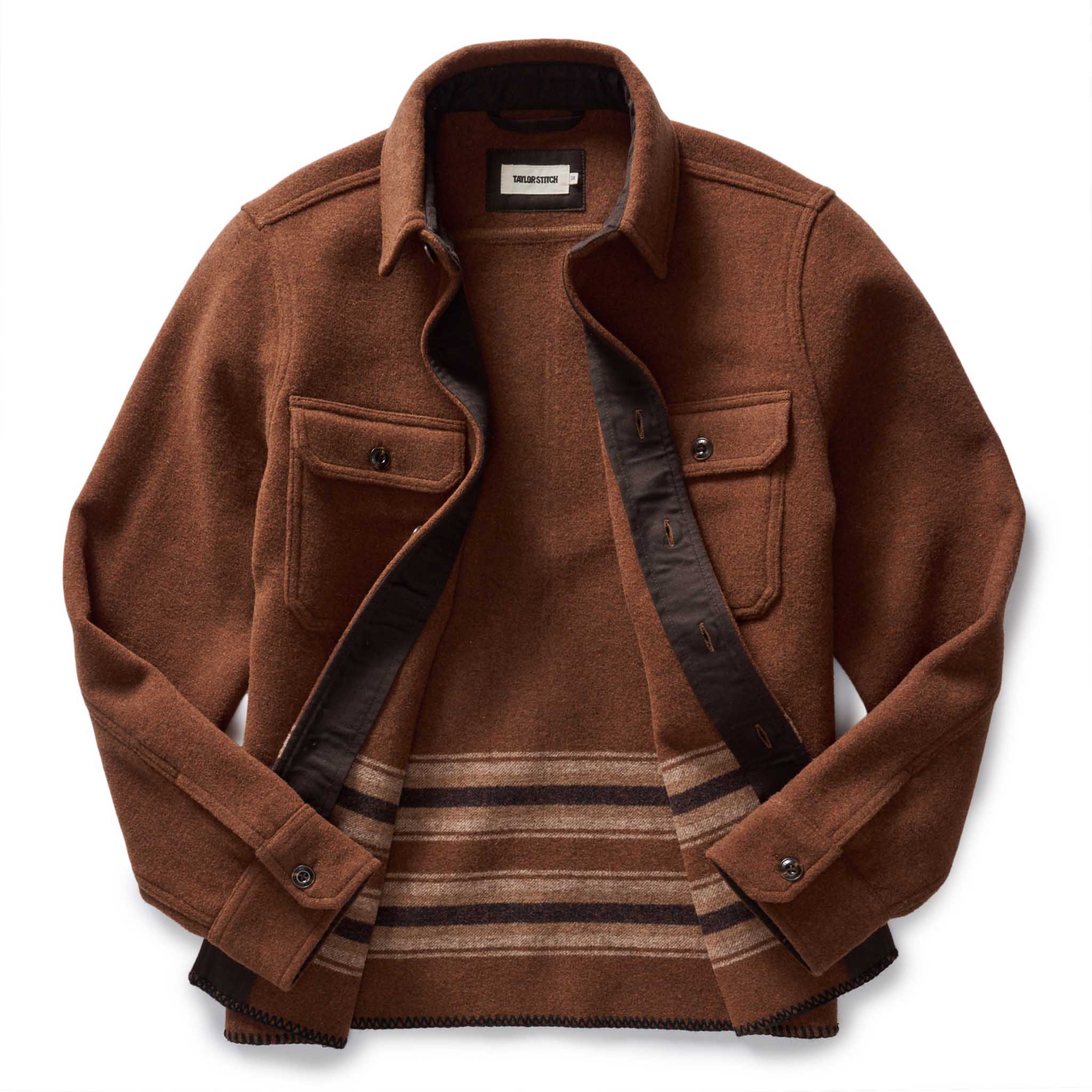 The Ranger Shirt in Tarnished Copper Blanket Stripe - Image 5