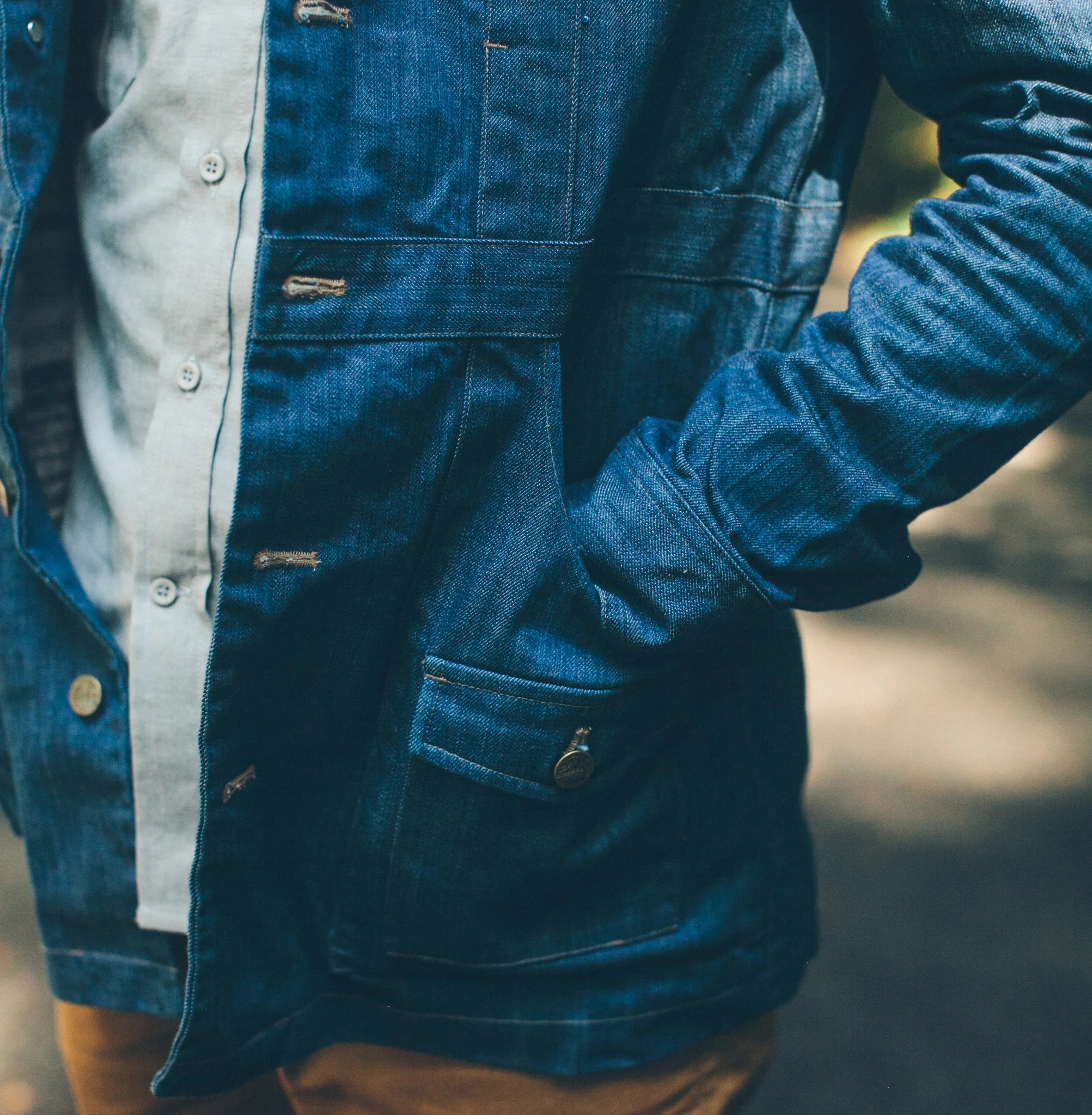 Raw Denim Rider Jacket - Image 7