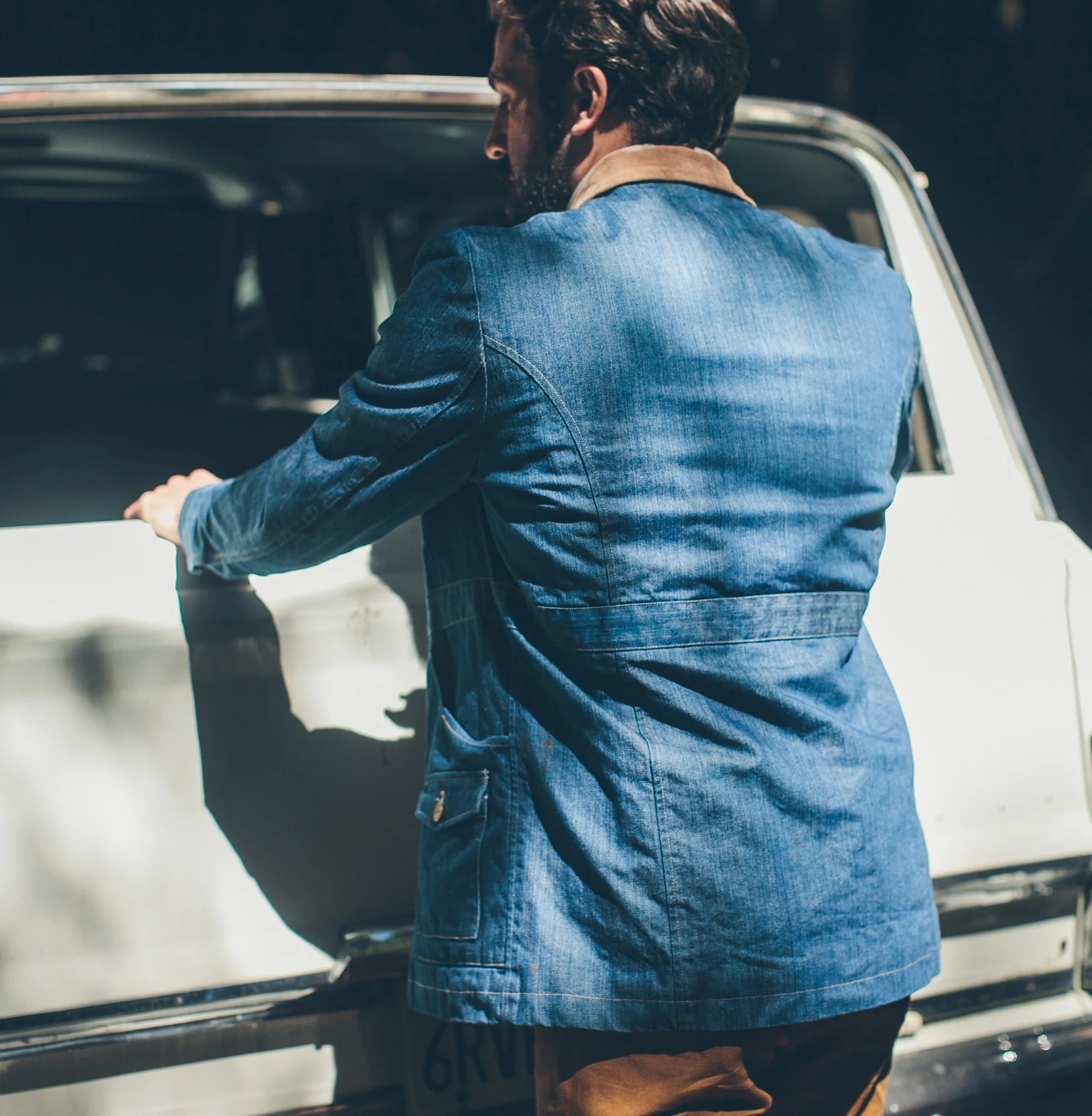 Raw Denim Rider Jacket - Image 8